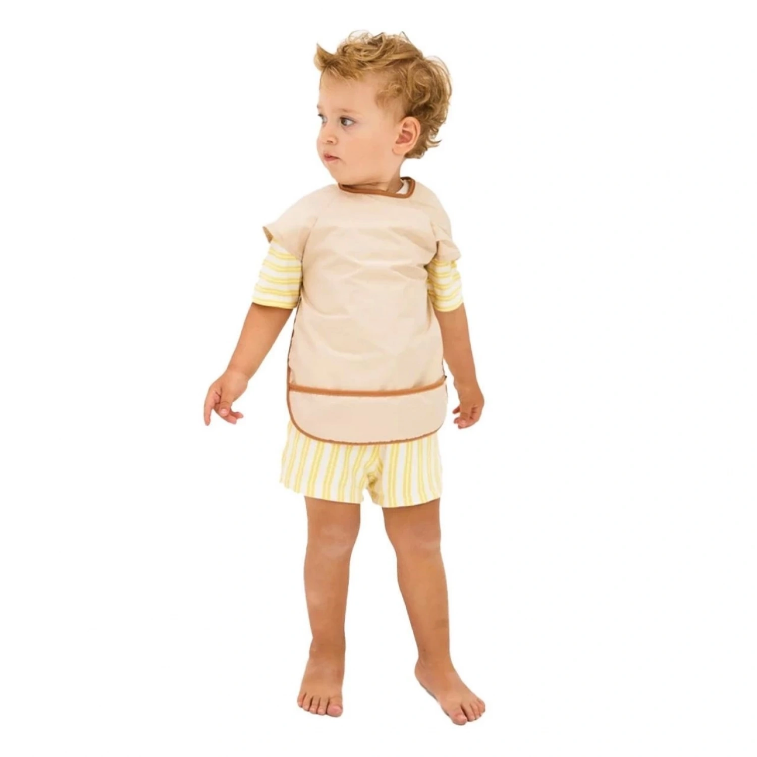 Miniboni Oyun & Mama Önlüğü Kısa Kollu - Beige