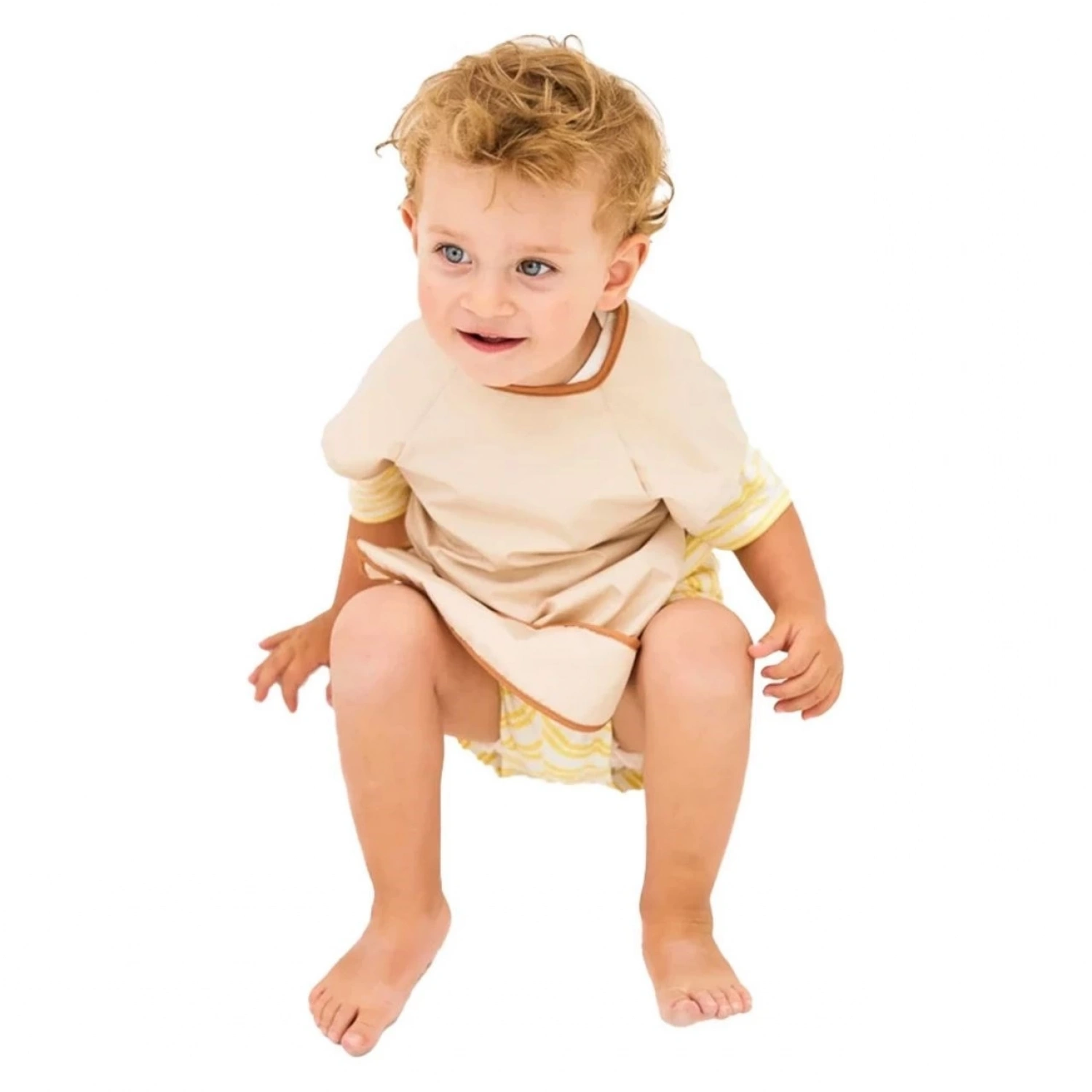 Miniboni Oyun & Mama Önlüğü Kısa Kollu - Beige