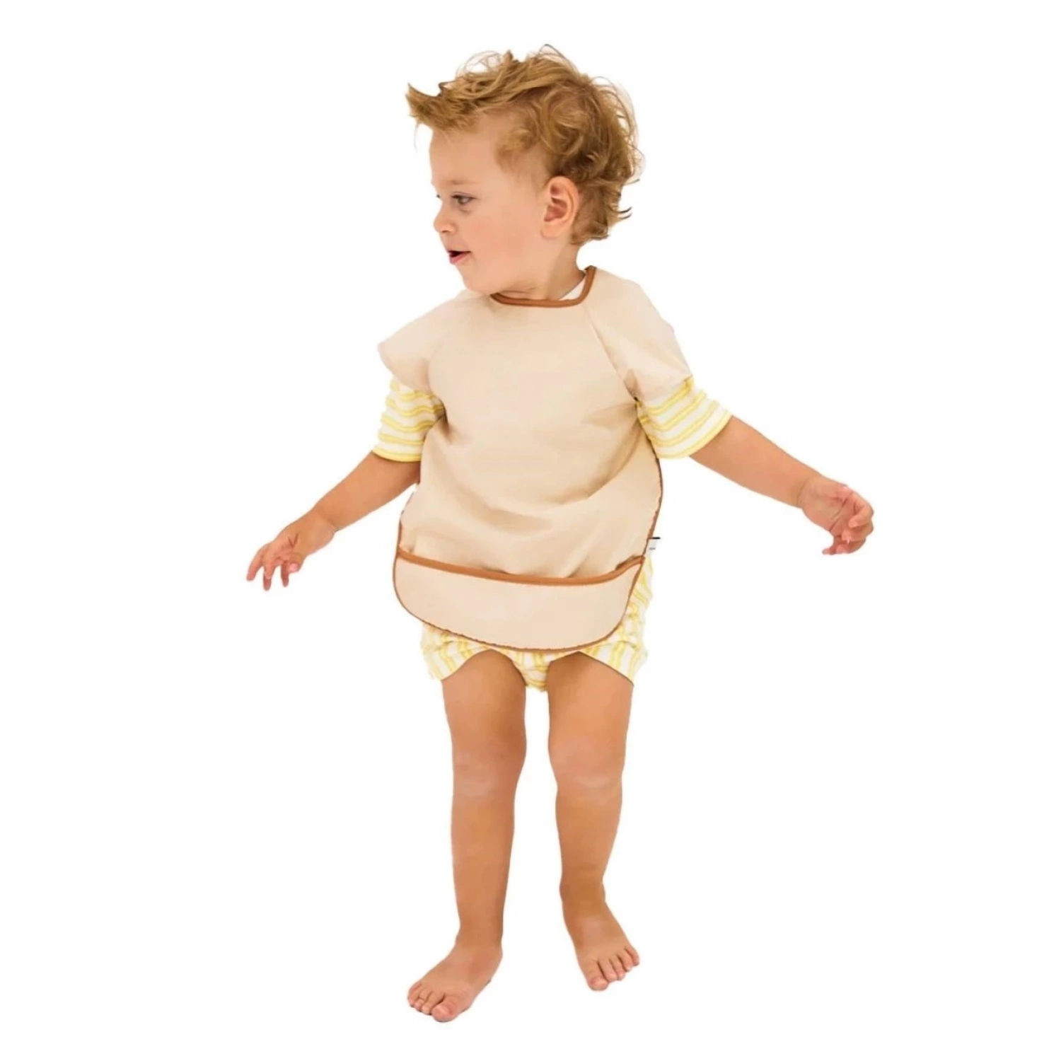 Miniboni Oyun & Mama Önlüğü Kısa Kollu - Beige