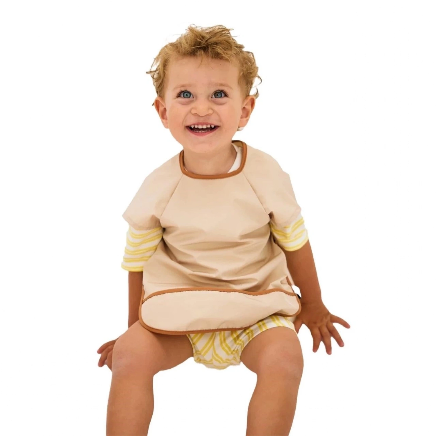 Miniboni Oyun & Mama Önlüğü Kısa Kollu - Beige