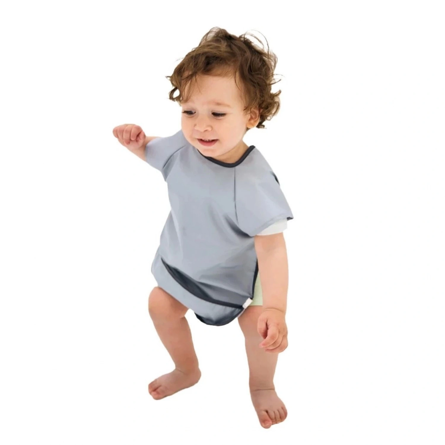 Miniboni Oyun & Mama Önlüğü Kısa Kollu - Grey