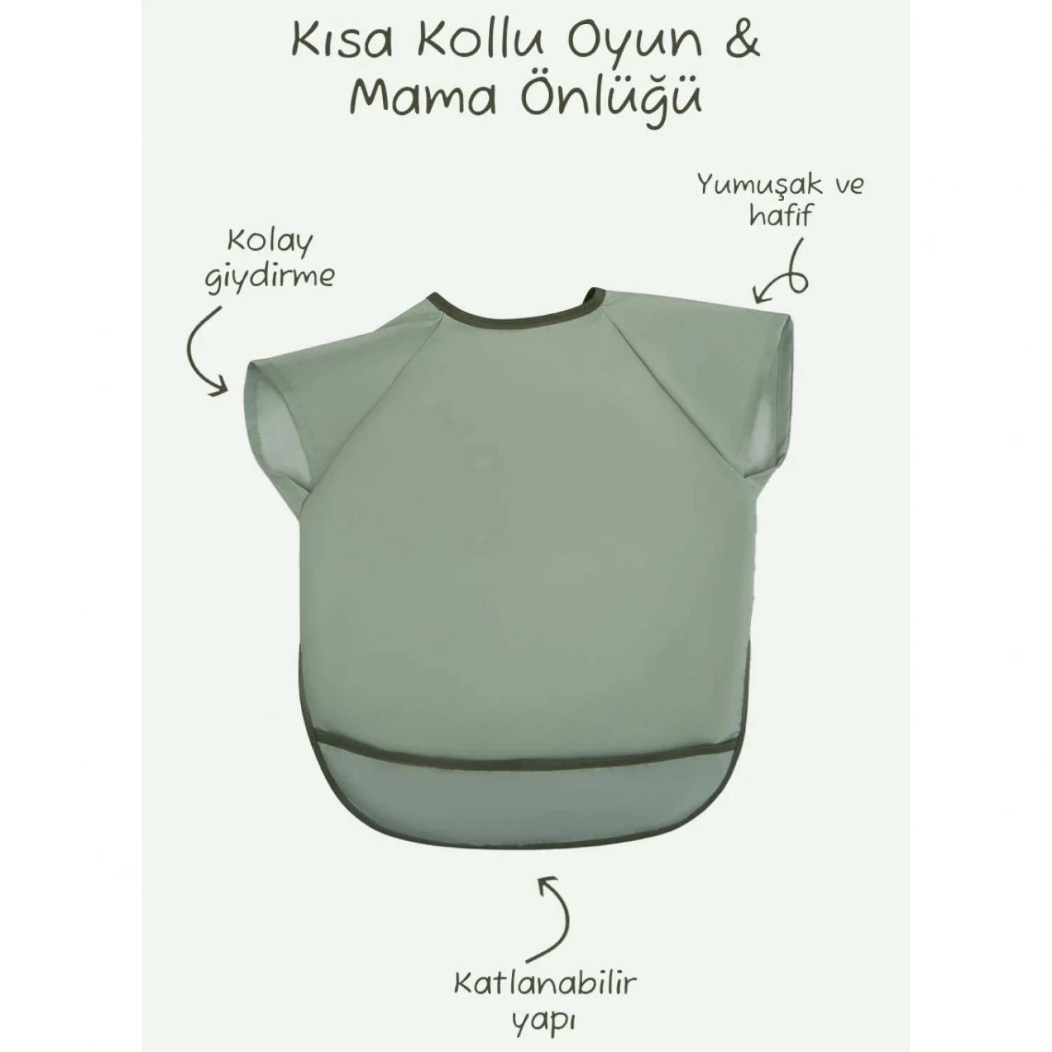 Miniboni Oyun & Mama Önlüğü Kısa Kollu - Mint