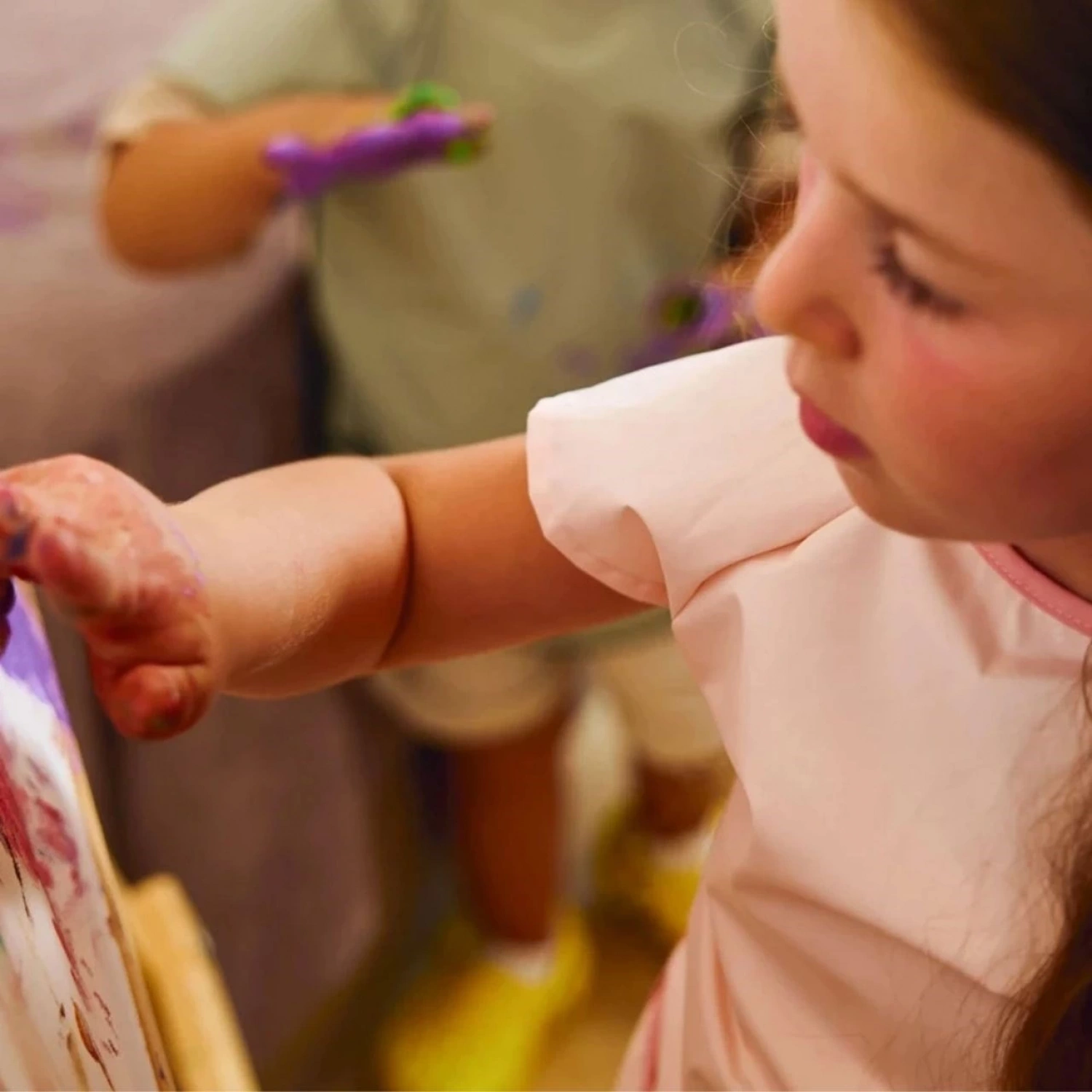 Miniboni Oyun & Mama Önlüğü Kısa Kollu - Pink