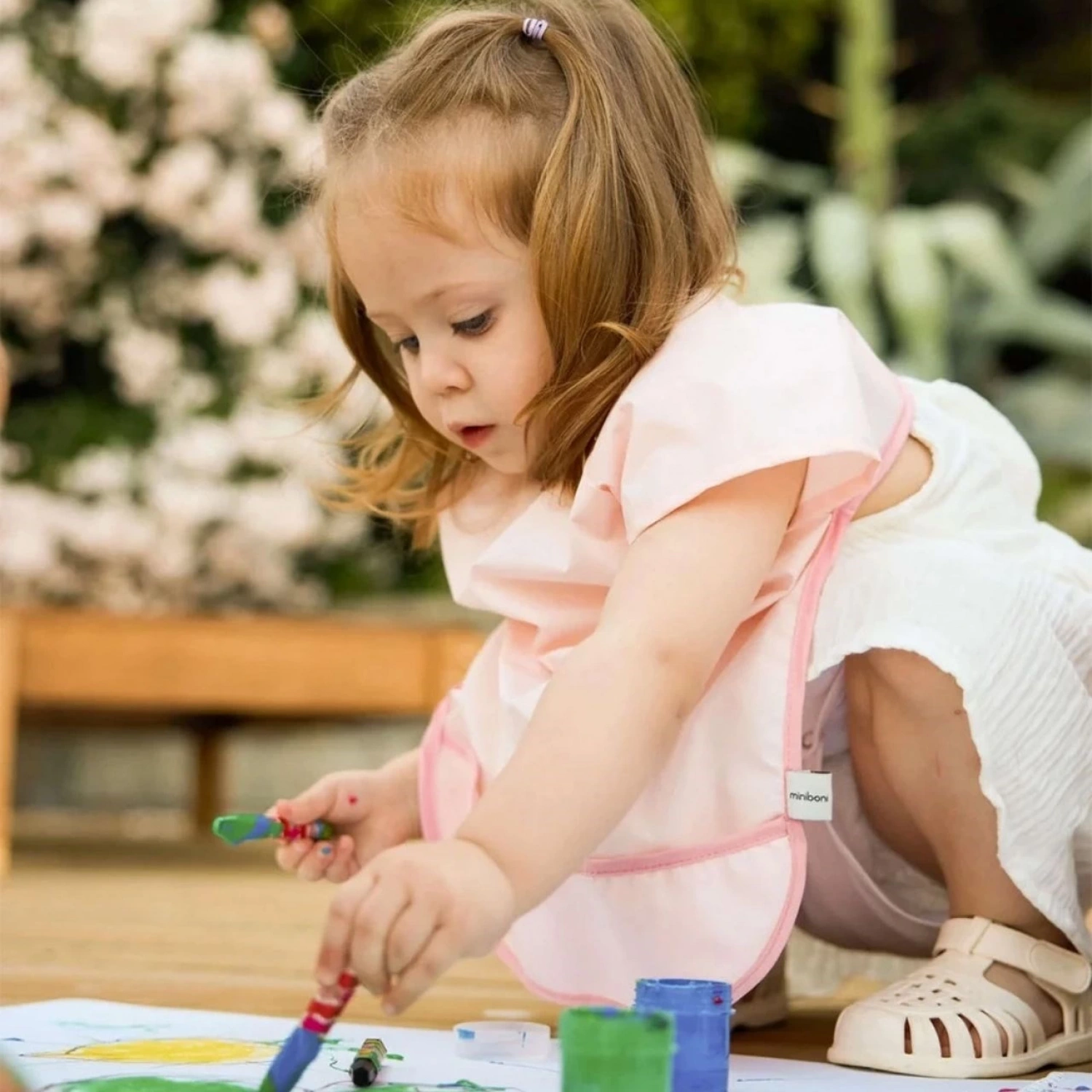 Miniboni Oyun & Mama Önlüğü Kısa Kollu - Pink