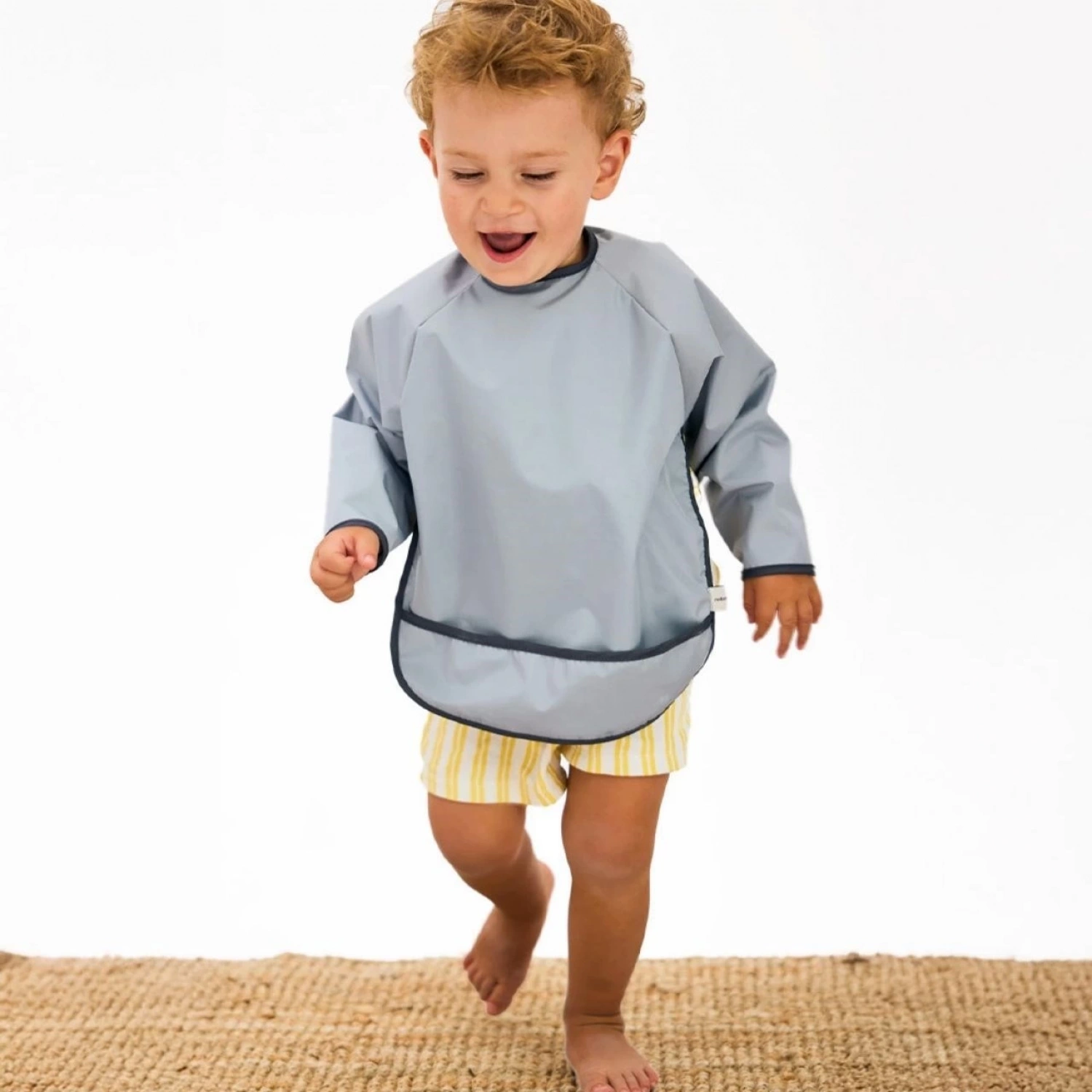 Miniboni Oyun & Mama Önlüğü Uzun Kollu - Grey