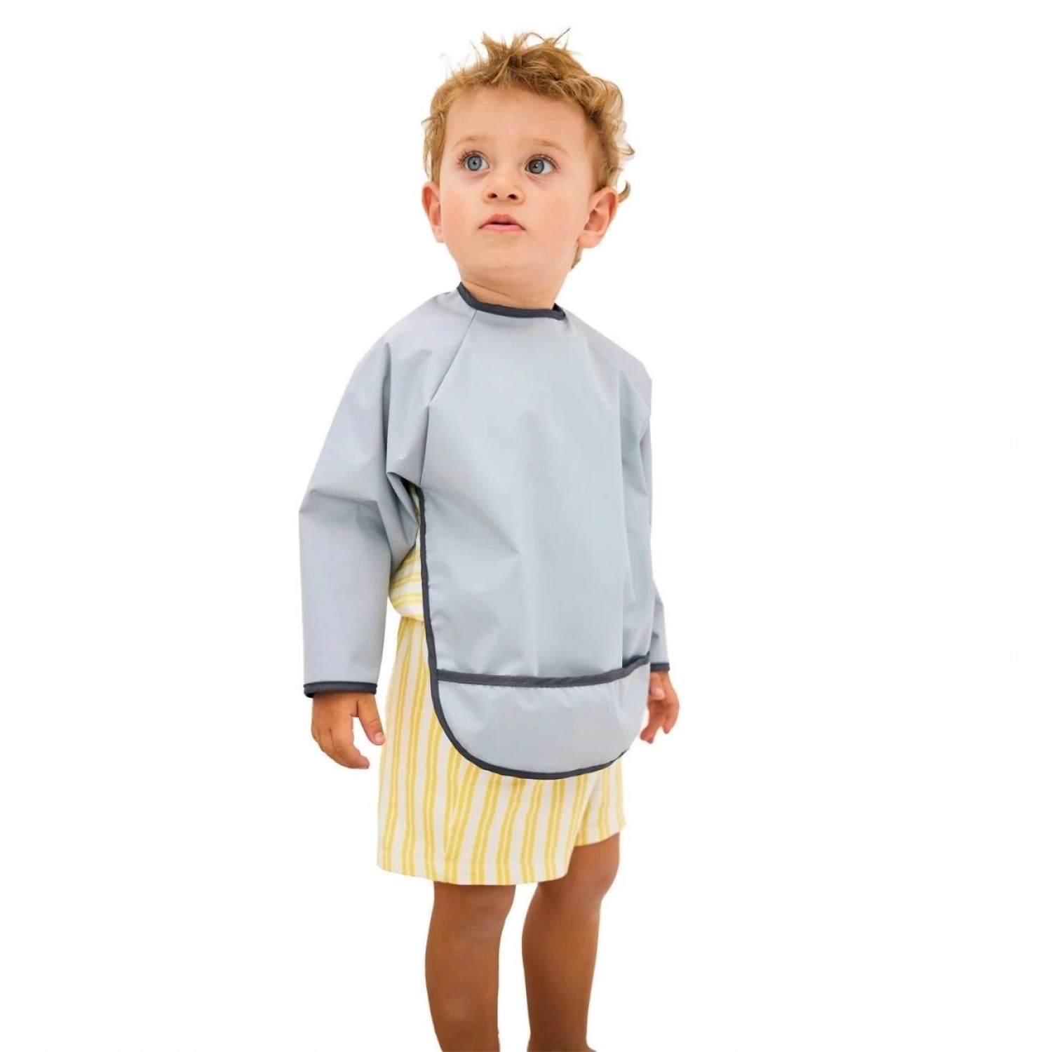 Miniboni Oyun & Mama Önlüğü Uzun Kollu - Grey