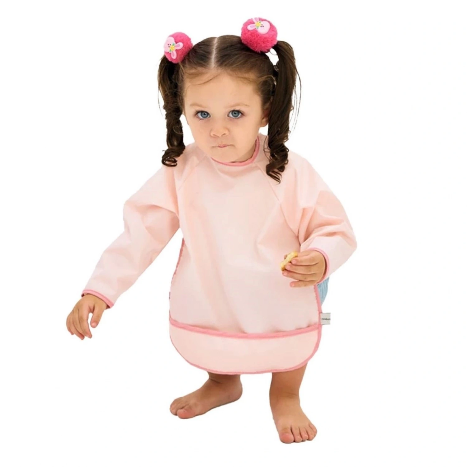 Miniboni Oyun & Mama Önlüğü Uzun Kollu - Pink