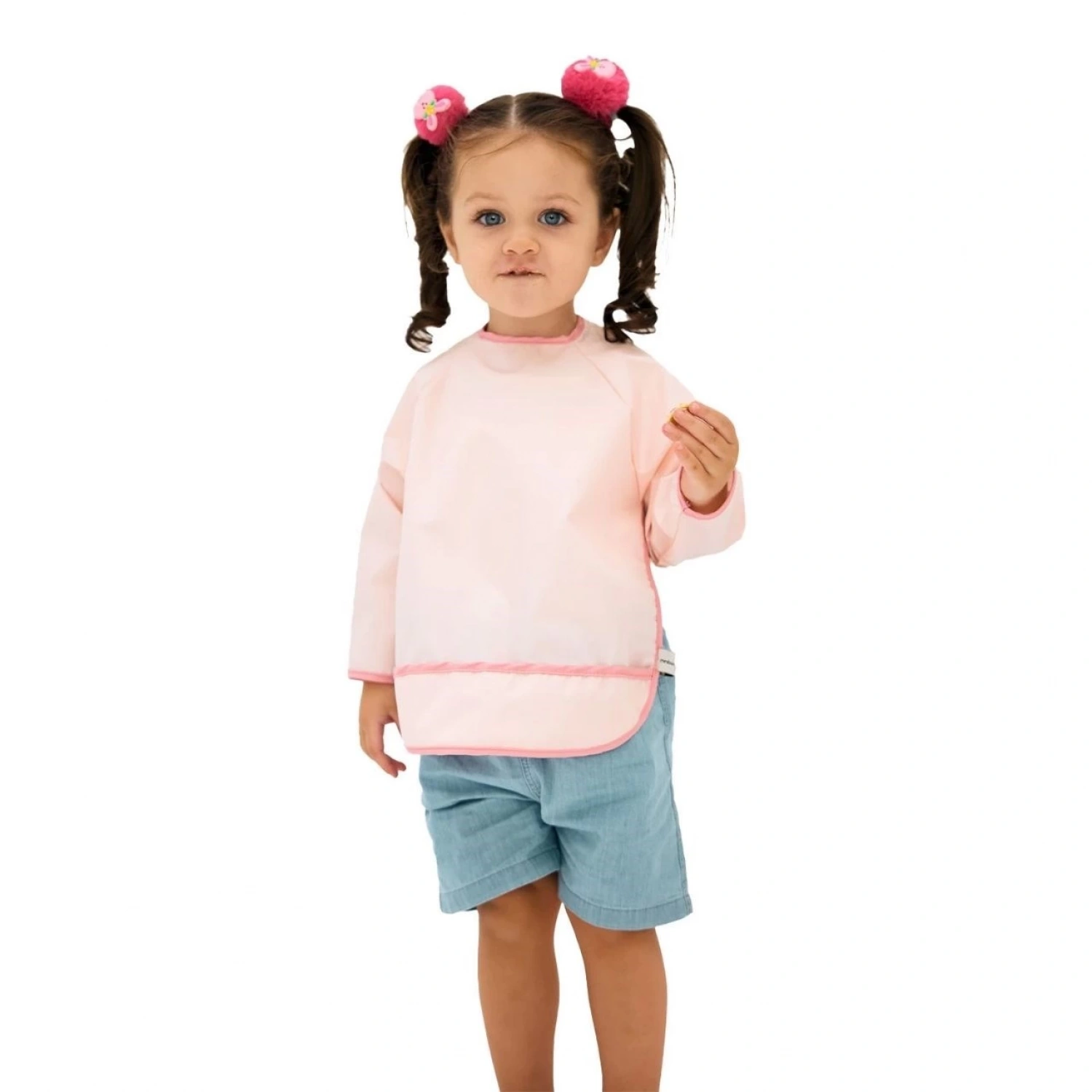 Miniboni Oyun & Mama Önlüğü Uzun Kollu - Pink