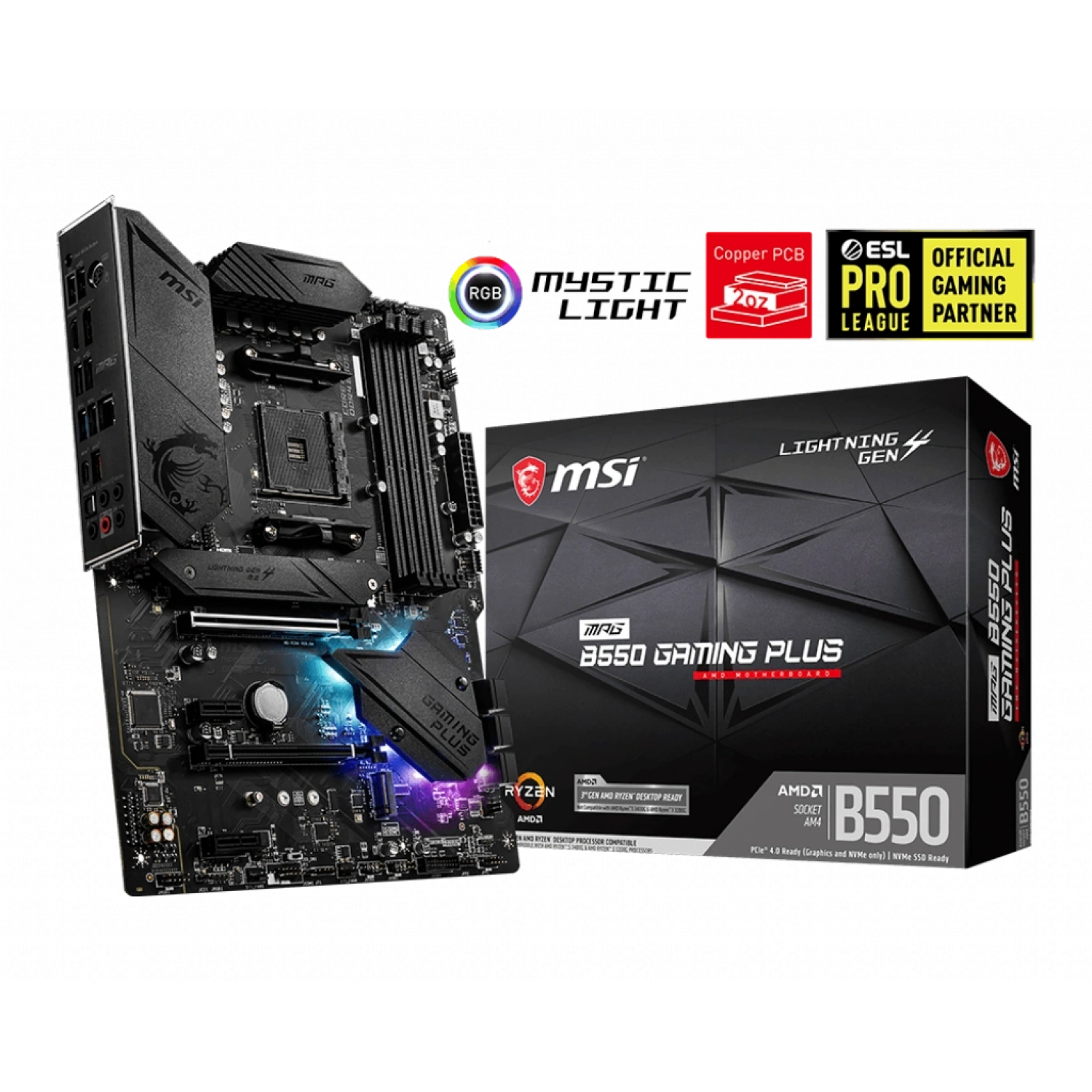 MSI MPG B550 GAMING PLUS DDR4 4400(OC)Mhz ATX AM4