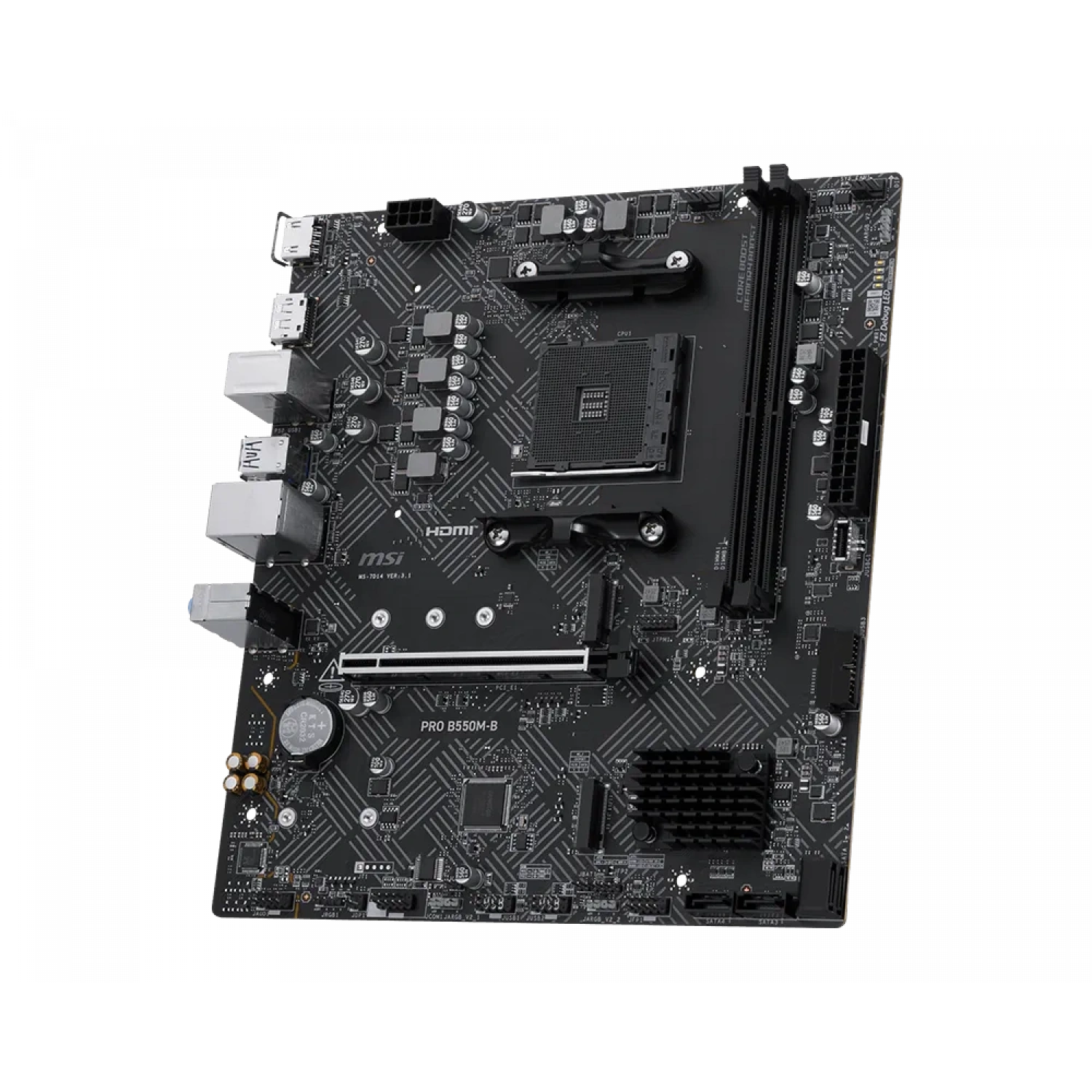 MSI PRO B550M-B AM4 DDR4 4600(OC) HDMI DP 2x M.2 USB 5Gbps mATX