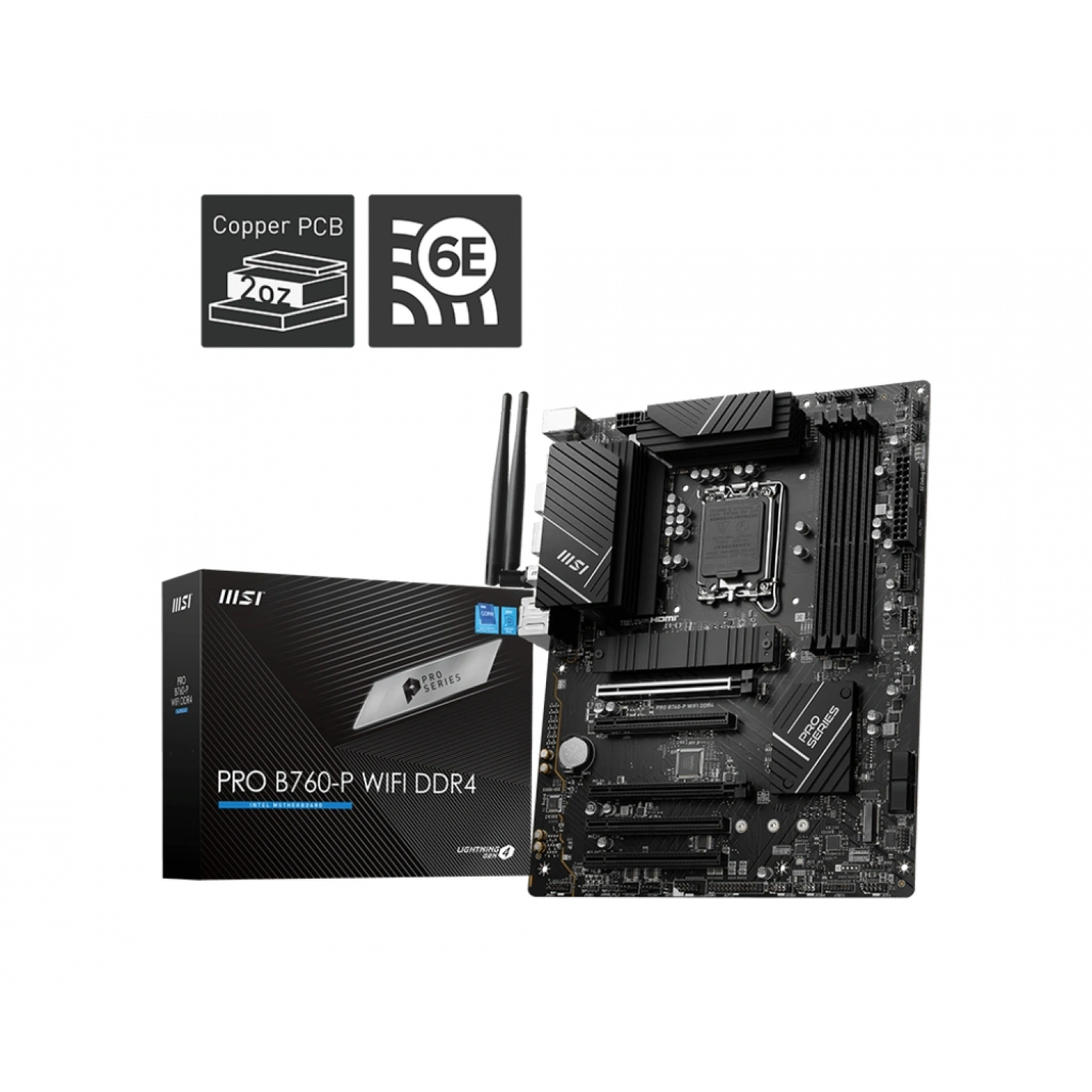 MSI PRO B760-P WIFI DDR4 5333MHZ(OC) DDR4 HDMI DP M.2 1700p