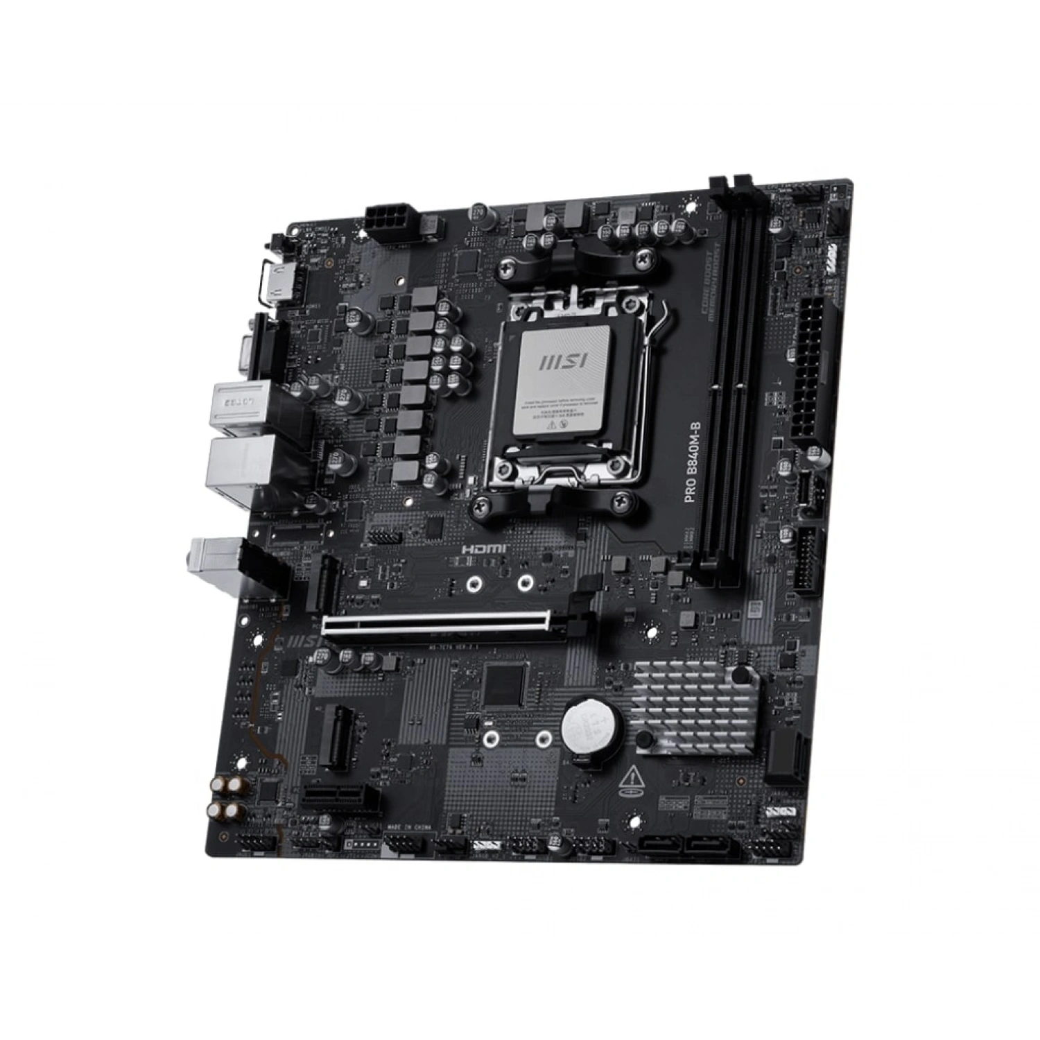 MSI PRO B840M-B AM5 DDR5 8000MHZ(OC) HDMI VGA 2X M.2 USB 5 GBS 2.5G LAN MATX