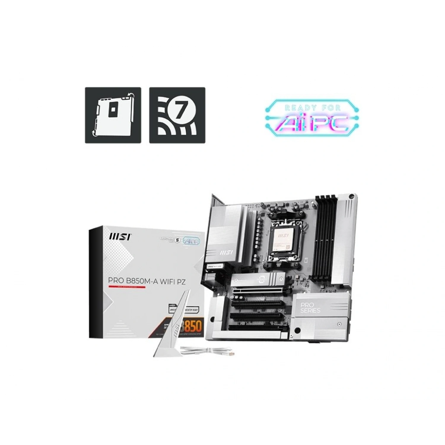 MSI PRO B850M-A WIFI PZ DDR5 ANAKART 8200MHz(OC)