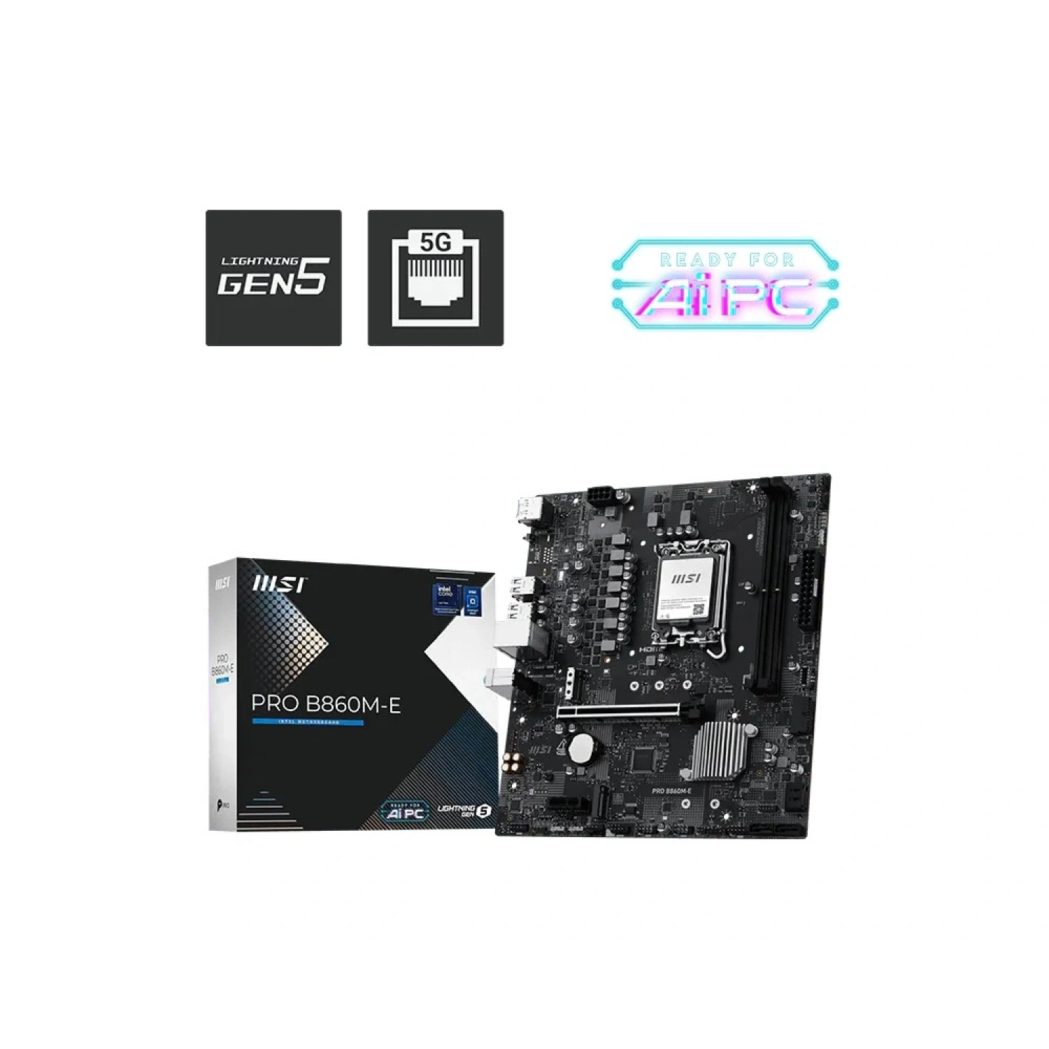 MSI PRO B860M-E DDR5 6400MHz(OC) 1851P mATX