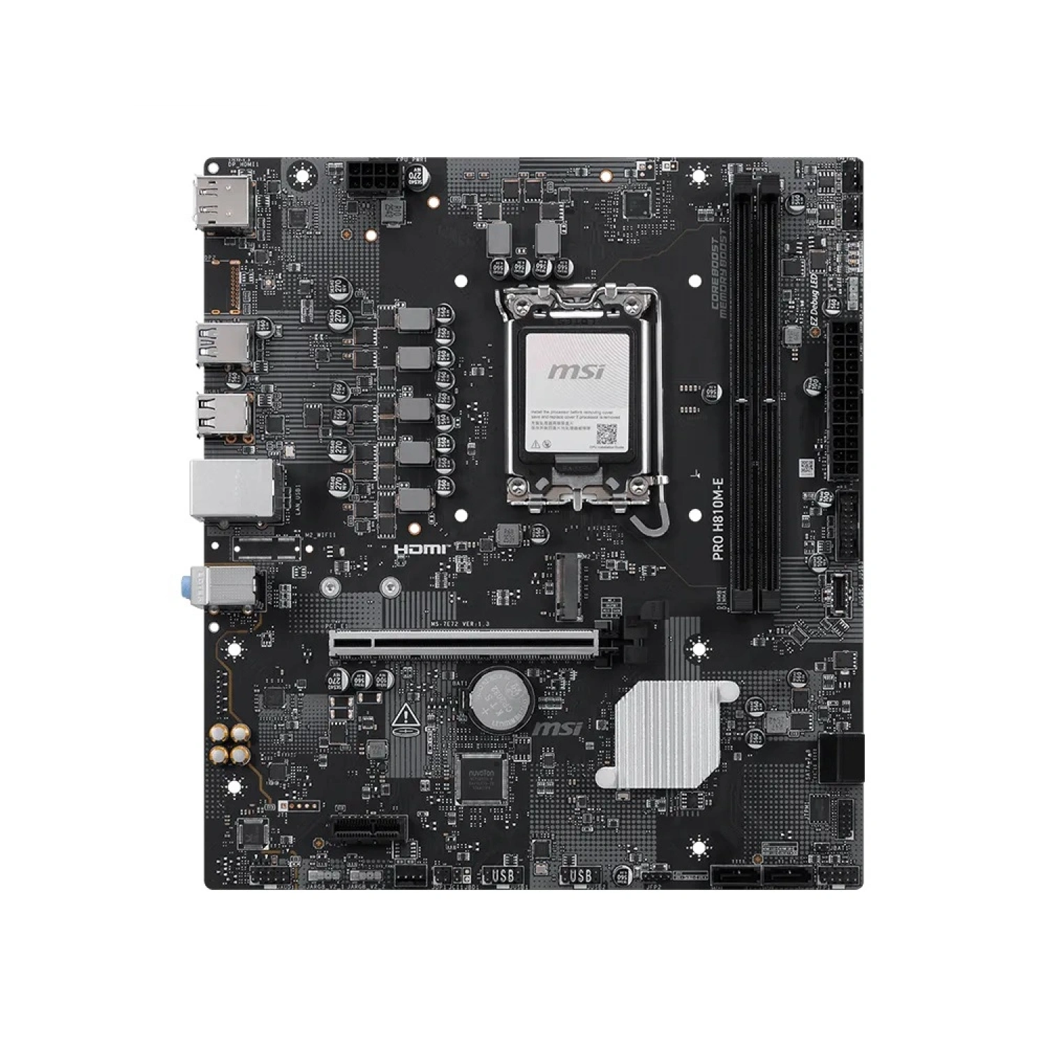 MSI PRO H810M-E DDR5 6400MHz (OC) M.2 mATX 1851P