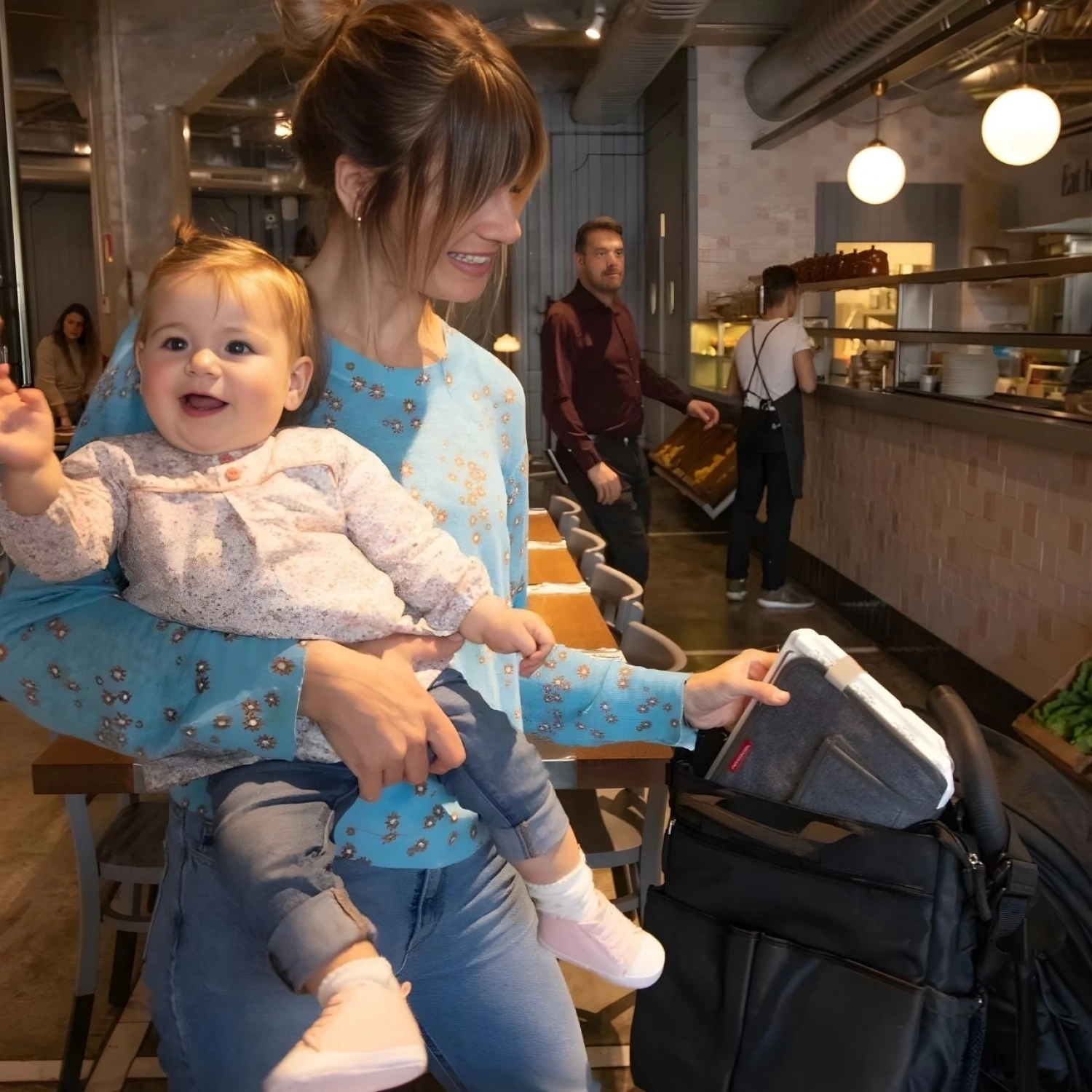 Nikidom Katlanabilir Portatif Mama Sandalyesi - Milky Way