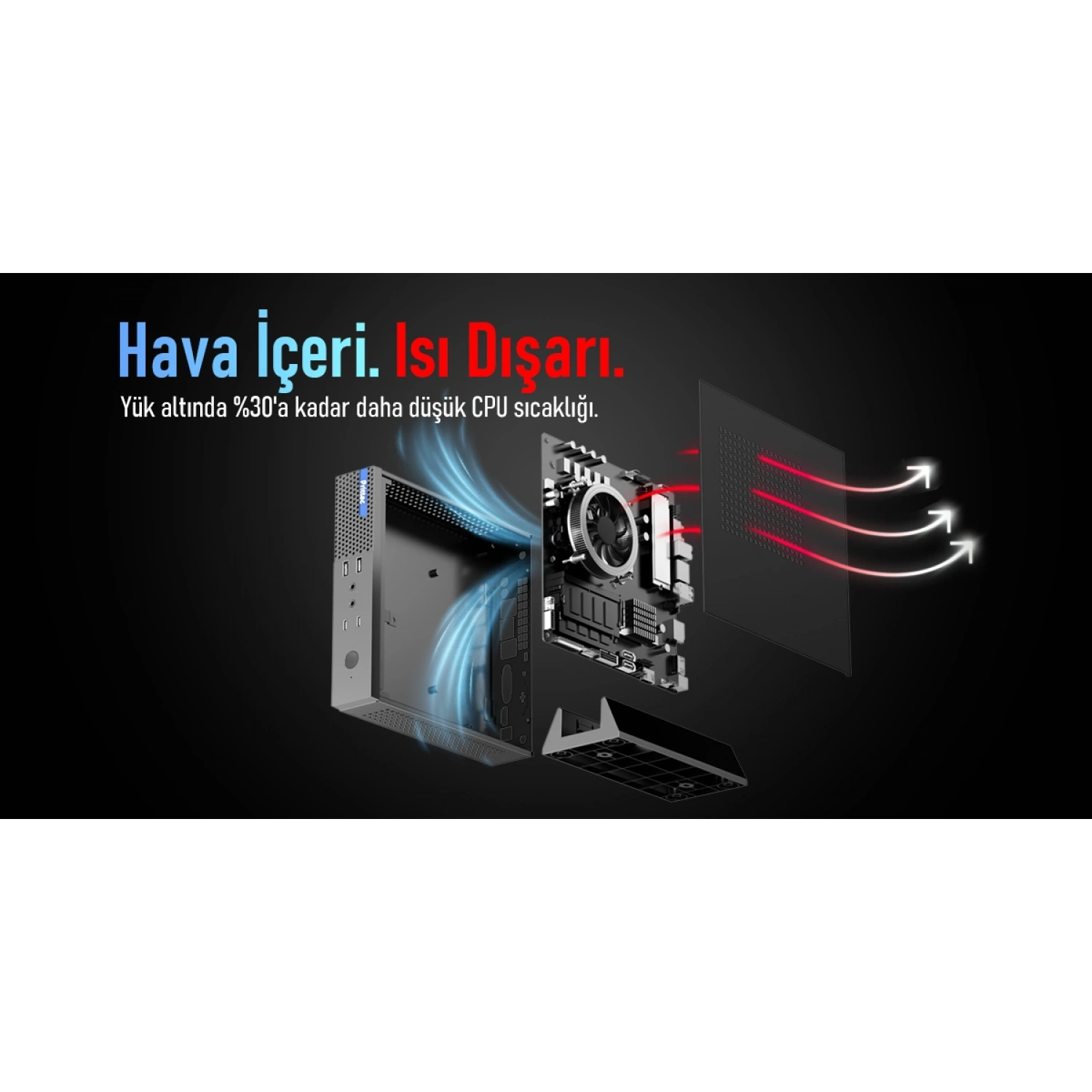 PRITTEC OX3 Q7-TH610L MINI PC I3-12100 / 8GB / 512 Nvme M2 / Free Dos