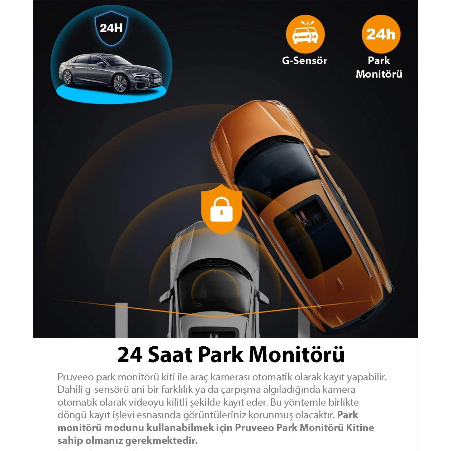 PRUVEEO D30 WI-FI 4K ARAC KAMERASI