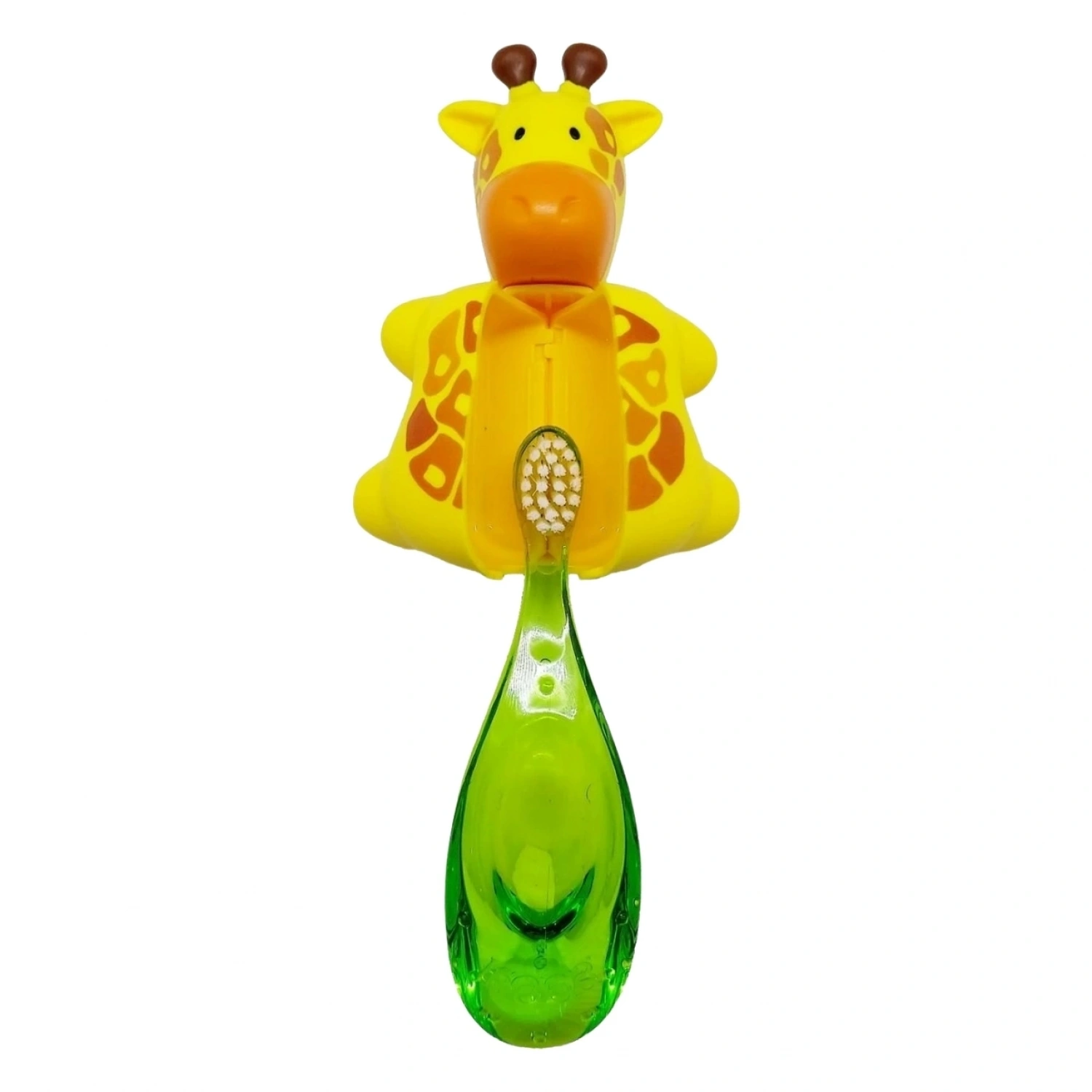 R.O.C.S. 0-3 Yaş Diş Fırçası ve Flipper Zürafa Figürlü Hijyenik Saklama Kabı Seti -Yeşil