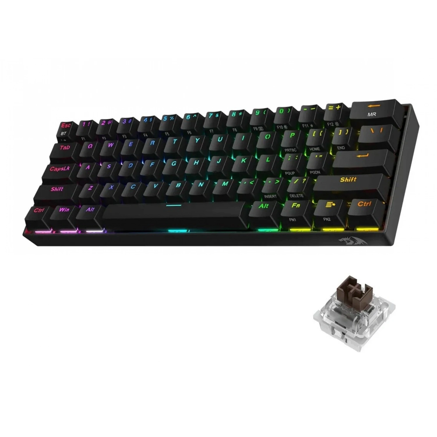 REDRAGON K530 PRO SİYAH KABLOSUZ BROWN SWİTCH
