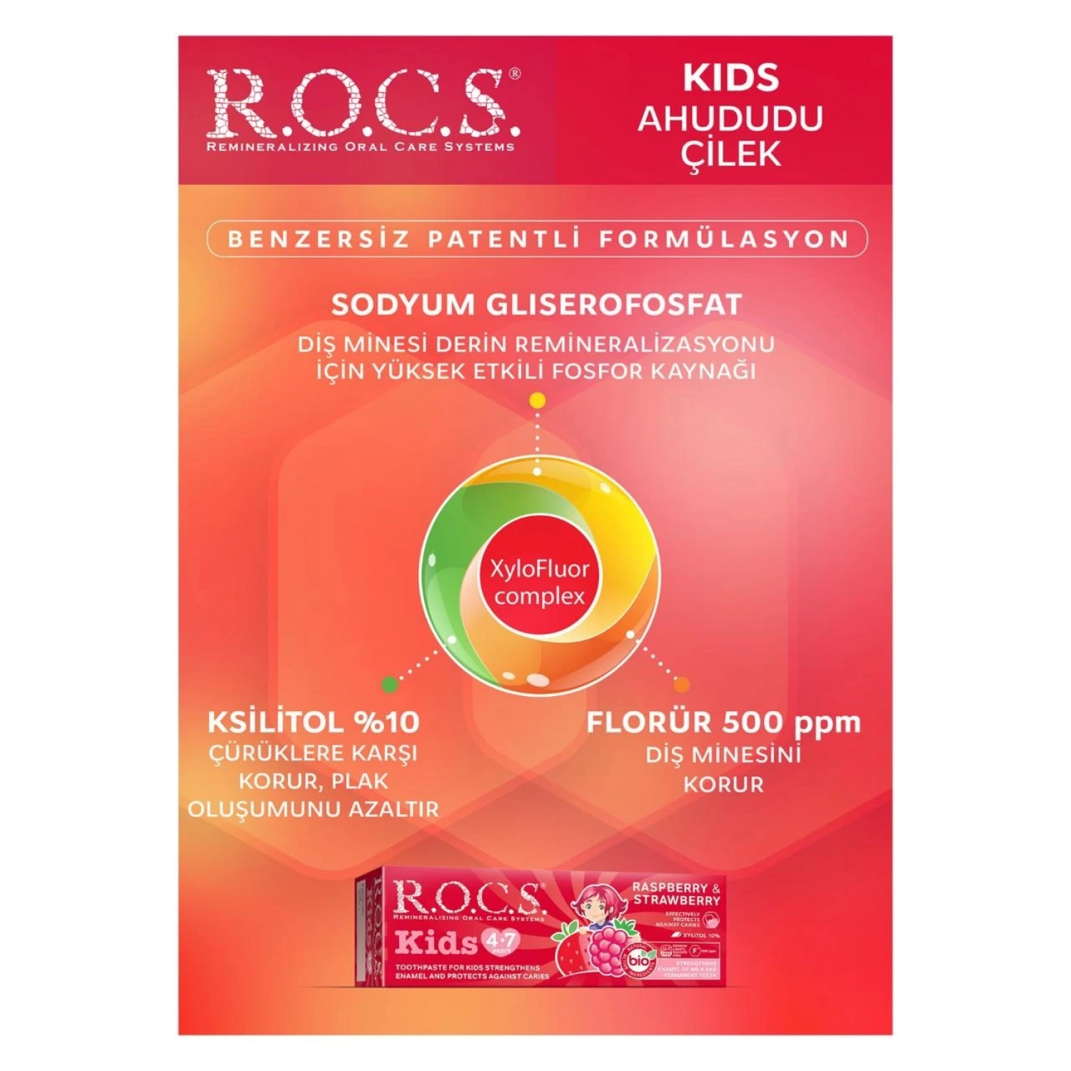 R.o.c.s. Kids 4-7 Yaş Ahududu Çilek Diş Macunu 35ml