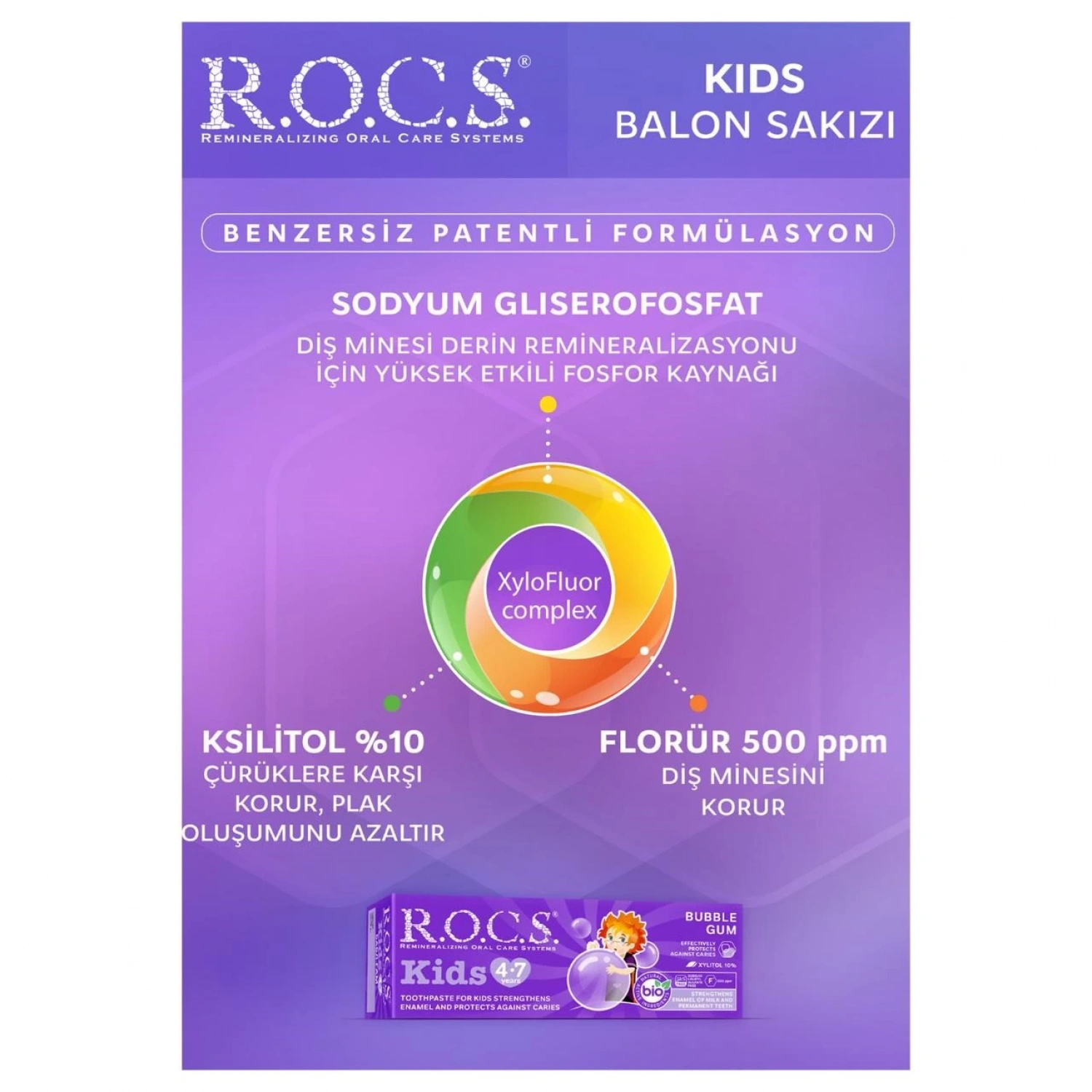 R.o.c.s. Kids 4-7 Yaş Balon Sakızı Diş Macunu 45 gr