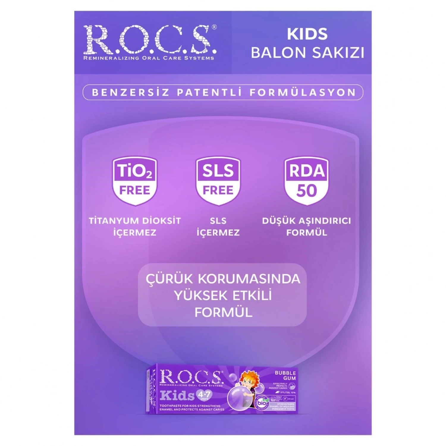 R.o.c.s. Kids 4-7 Yaş Balon Sakızı Diş Macunu 45 gr