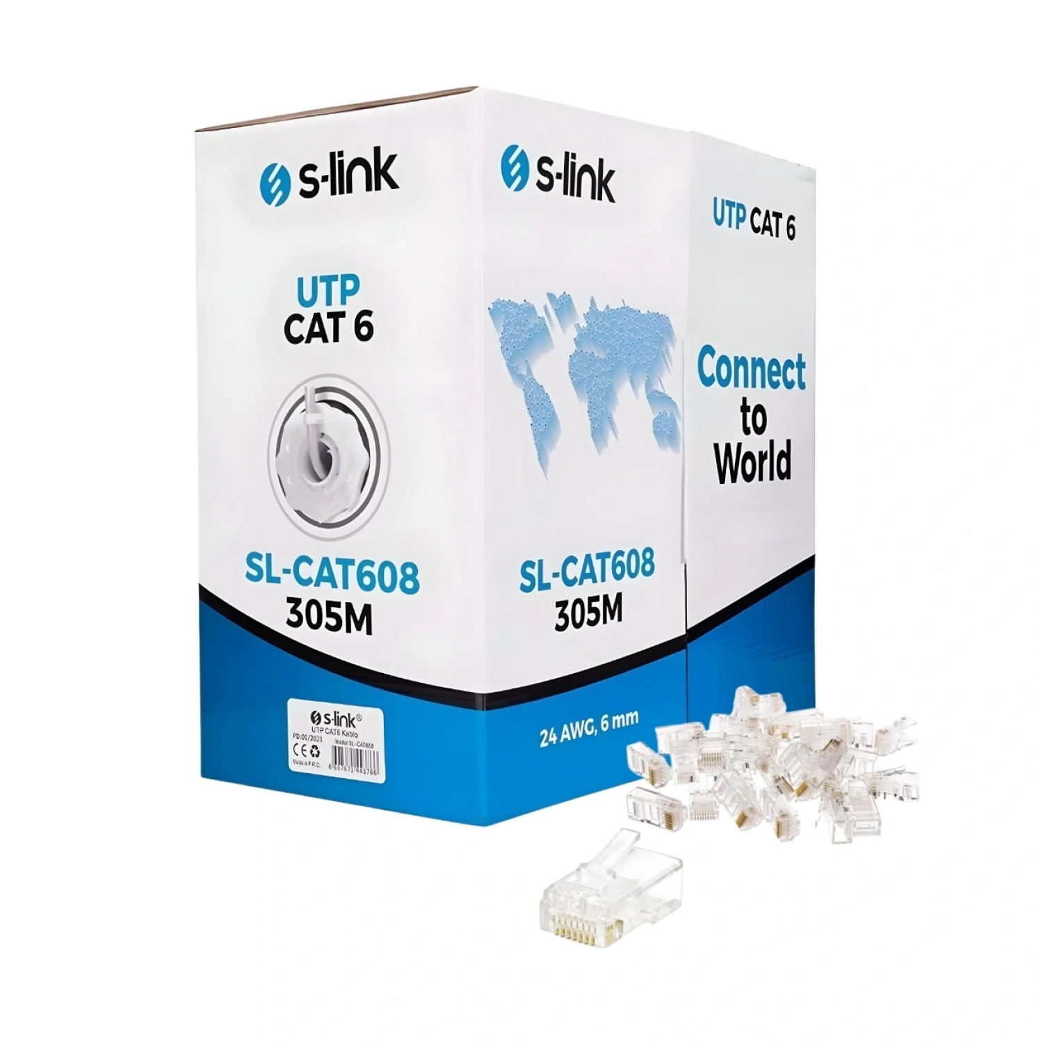 S-Link SL-CAT608 305m Gri Utp CAT6 Kablo