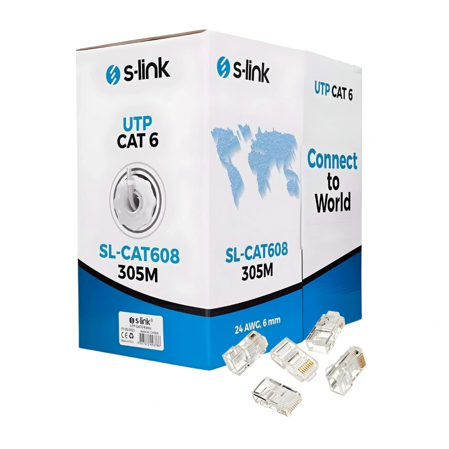 S-Link SL-CAT608 305m Gri Utp CAT6 Kablo