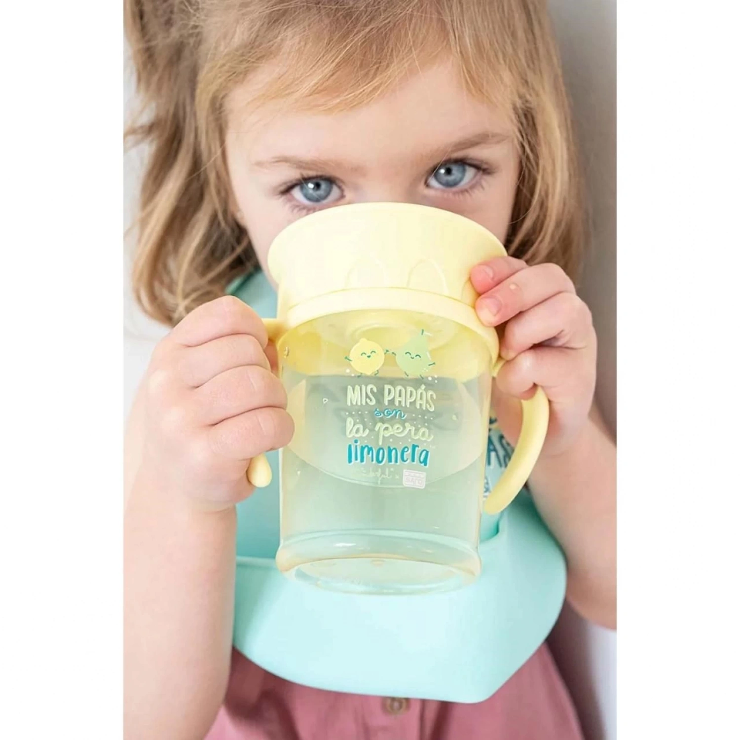 Saro 360 Derece İçilebilen Kulplu Alıştırma Bardağı - Yeşil