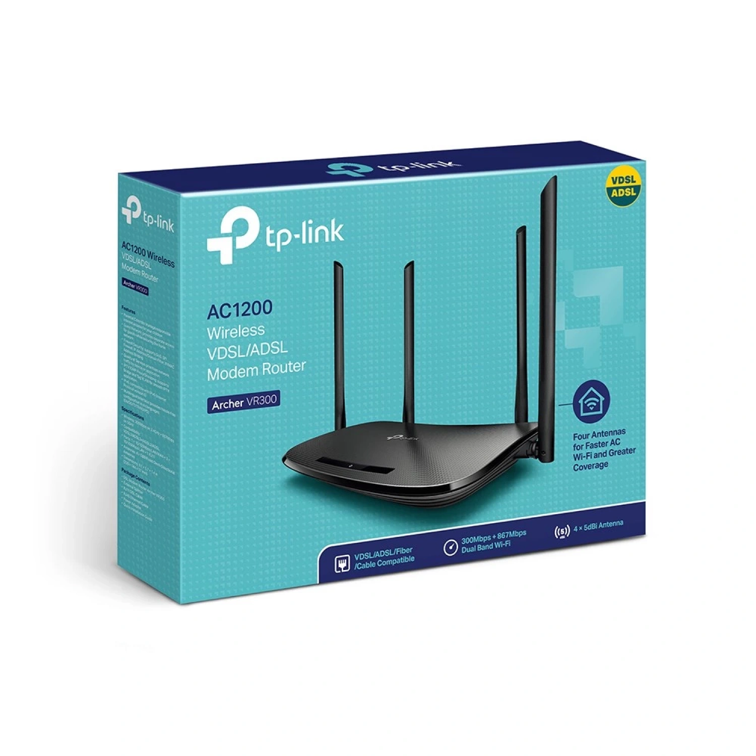 TP-Link Archer VR300 AC1200 Wi-Fi VDSL/ADSL Modem Router