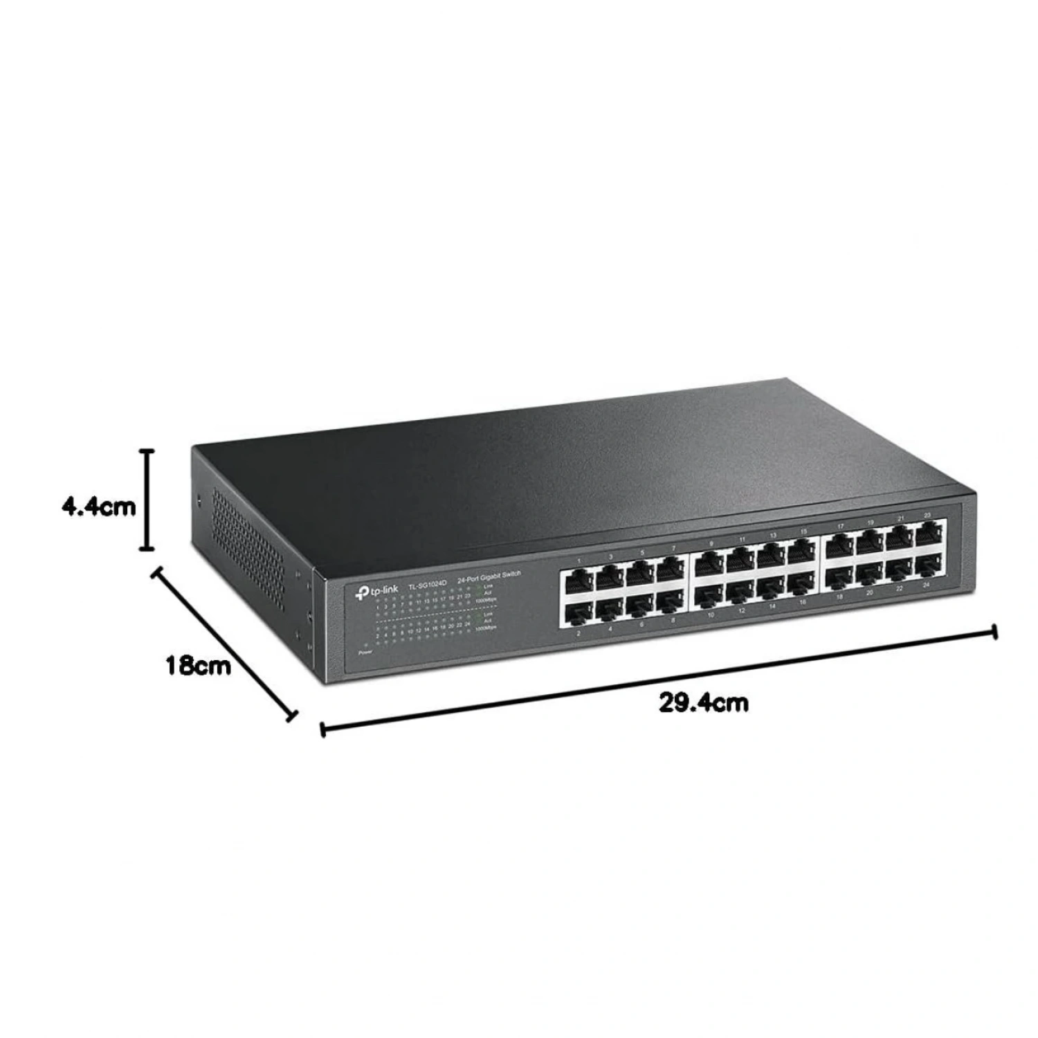 TP-Link TL-SG1024D 24 Port Gigabit 10/100/1000 Mbps Çelik Kasa Rackmount Yönetilemez Switch
