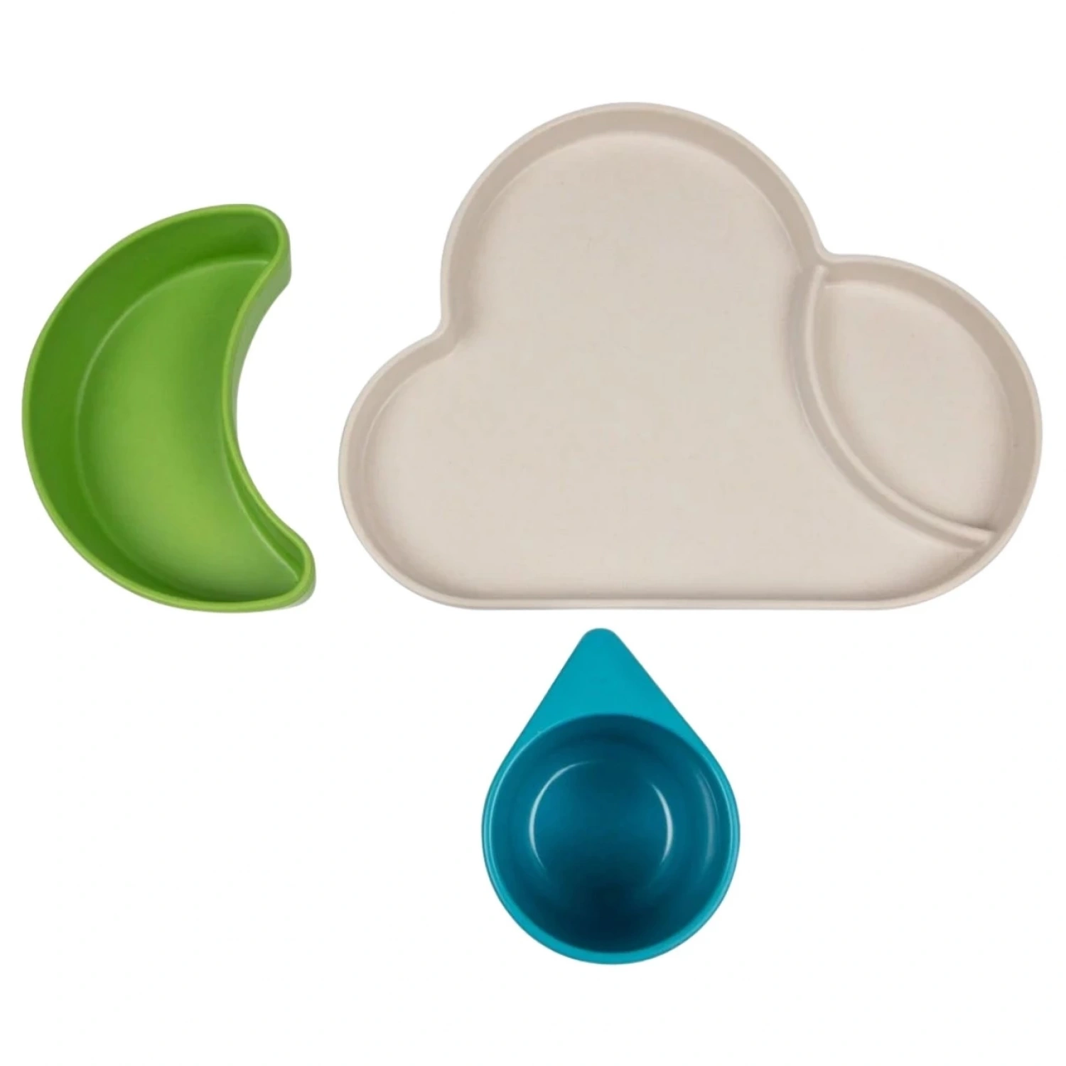 Tum Tum Bambu Yemek Seti - Mavi / Yeşil