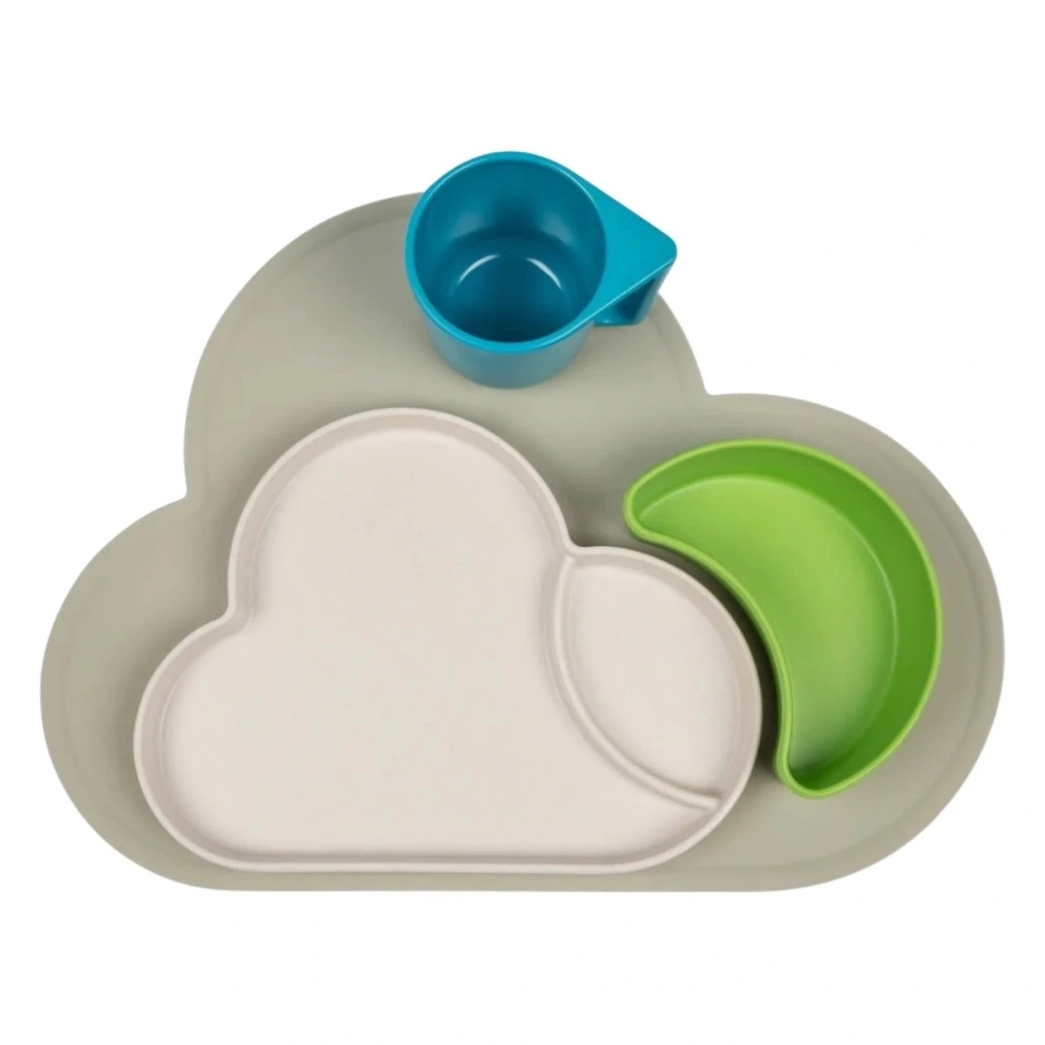 Tum Tum Bambu Yemek Seti - Mavi / Yeşil