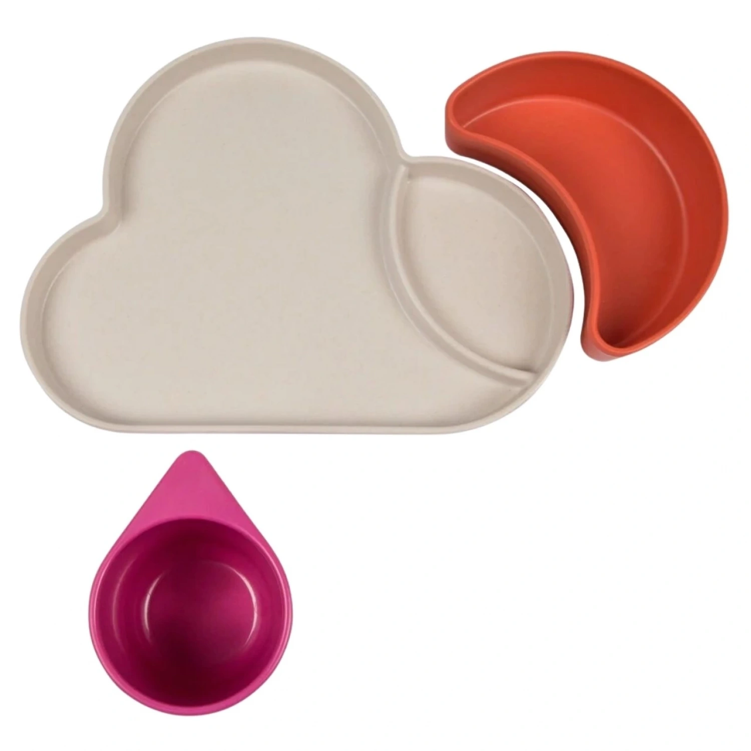 Tum Tum Bambu Yemek Seti - Pembe / Turuncu