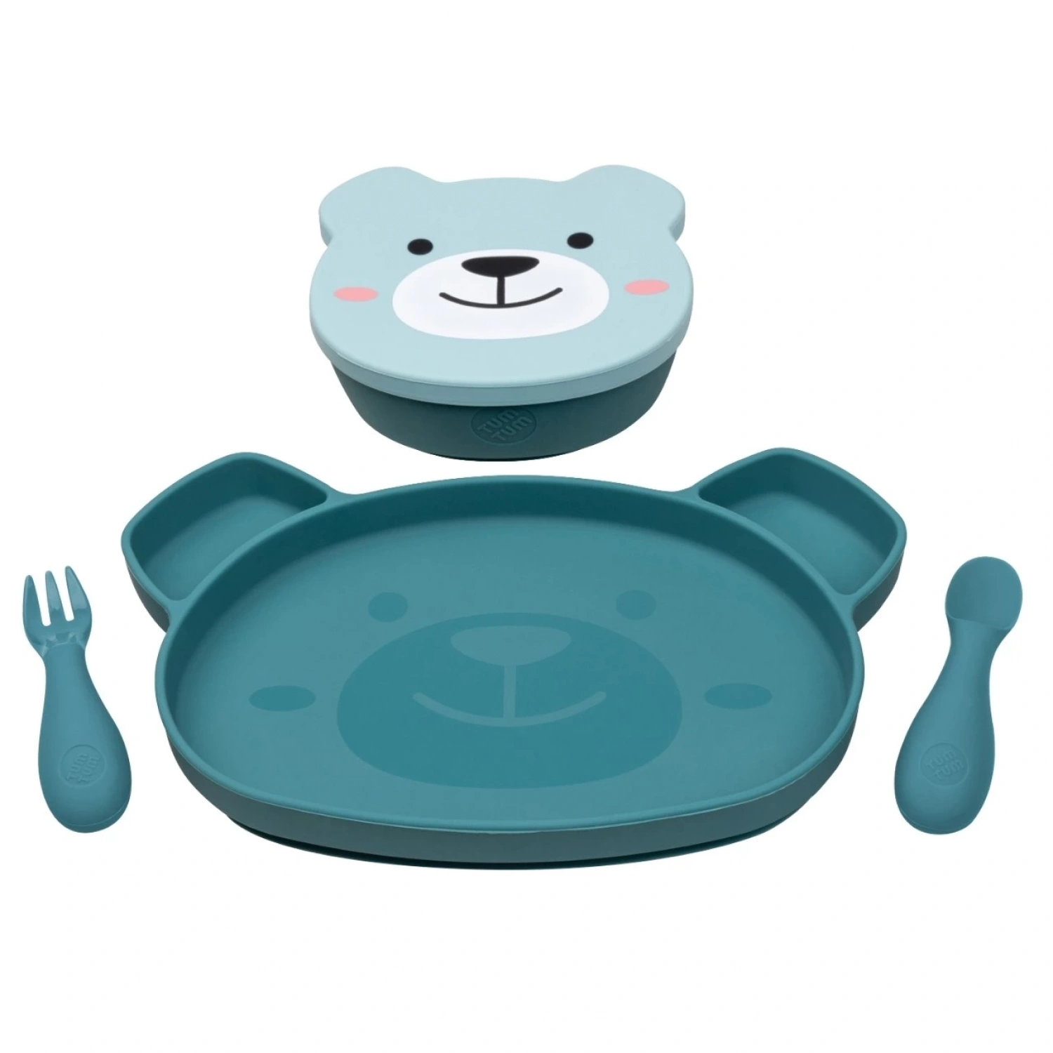 Tum Tum Silikon Beslenme Seti (7 parça) - Boris Bear