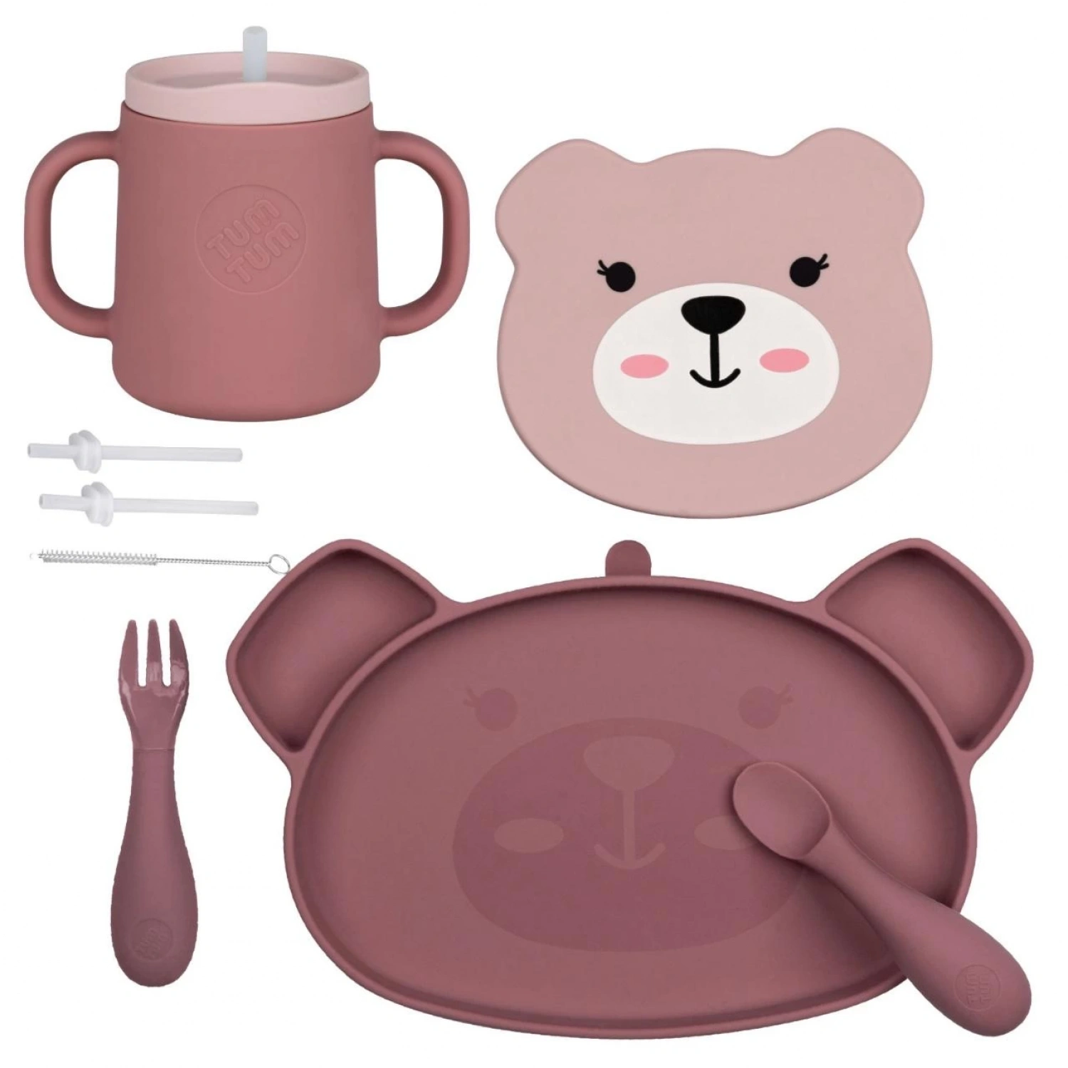 Tum Tum Silikon Beslenme Seti (7 parça) - Betsy Bear