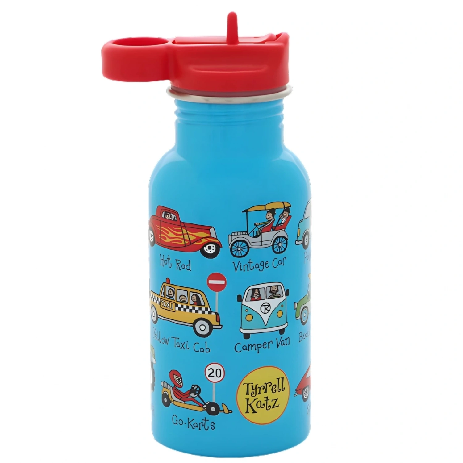 Tyrrell Katz Pipetli Çelik Matara 400ml - Cars