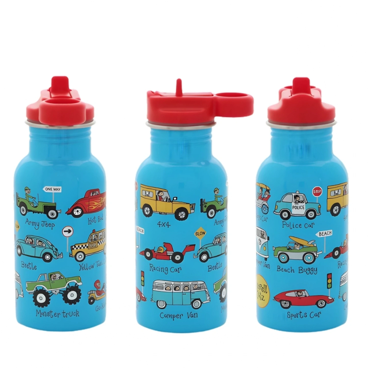 Tyrrell Katz Pipetli Çelik Matara 400ml - Cars