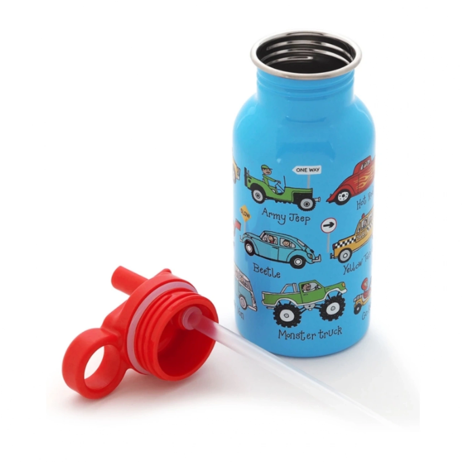 Tyrrell Katz Pipetli Çelik Matara 400ml - Cars