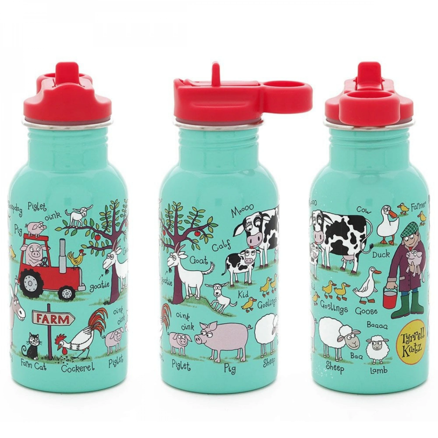 Tyrrell Katz Pipetli Çelik Matara 400ml - Farmyard
