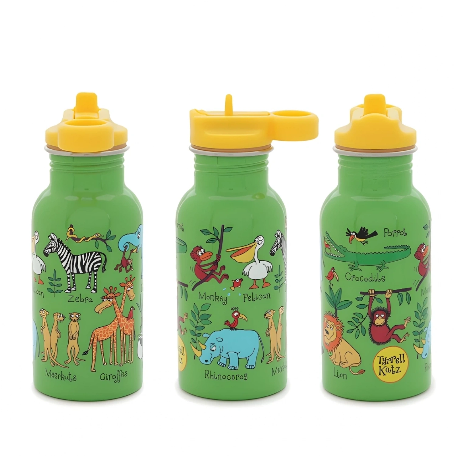 Tyrrell Katz Pipetli Çelik Matara 400ml - Jungle