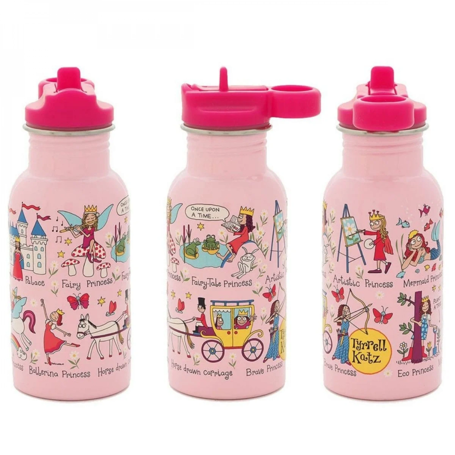 Tyrrell Katz Pipetli Çelik Matara 400ml - Princess