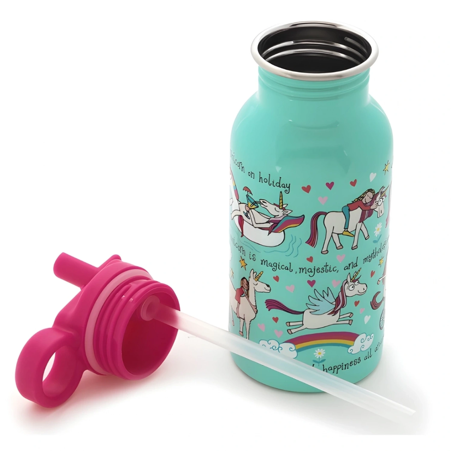 Tyrrell Katz Pipetli Çelik Matara 400ml - Unicorn