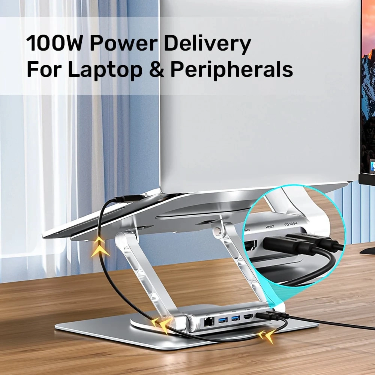 UNITEK 360D METAL 15.6” NOTEBOOK STAND 5in1 D1109B