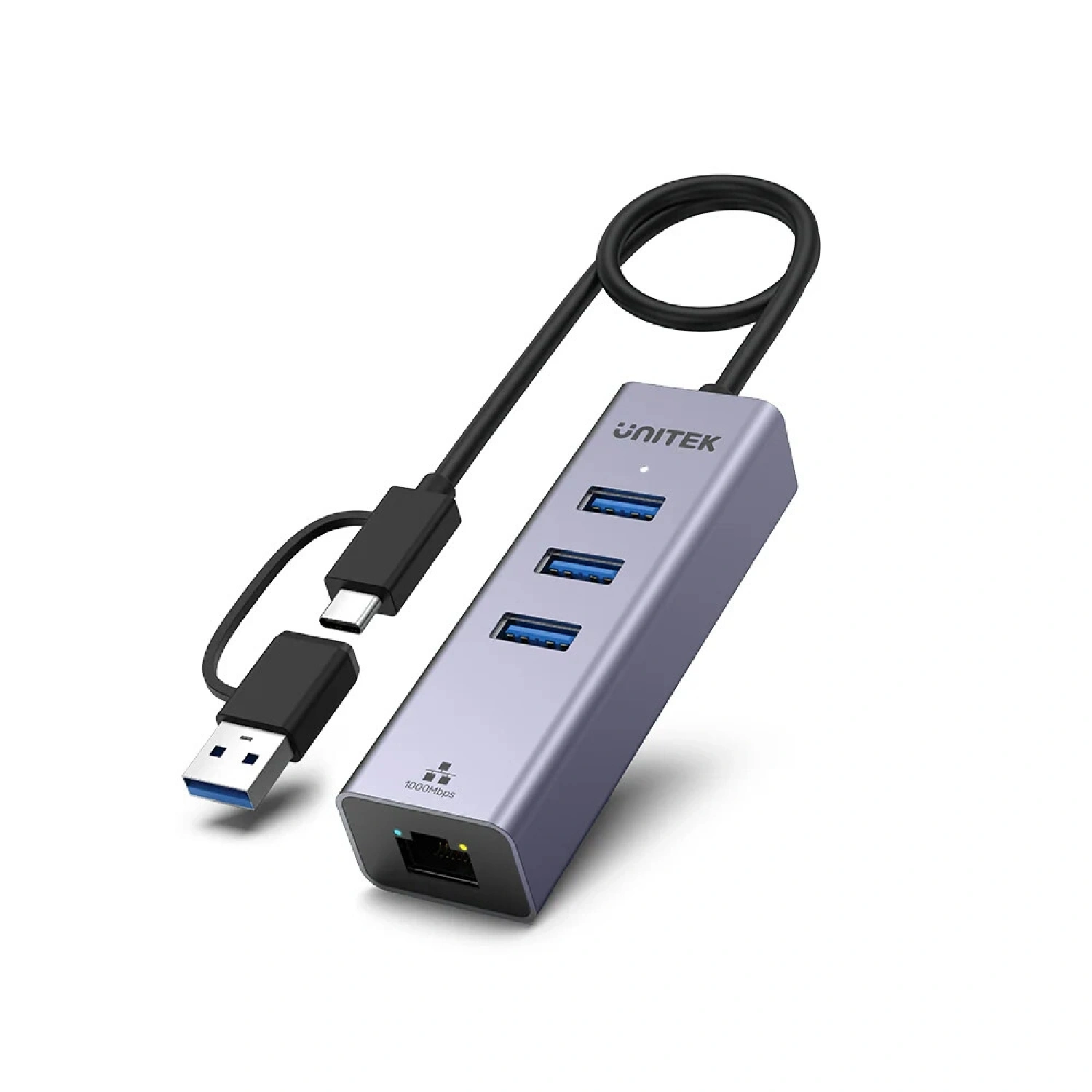 UNITEK 4-IN-1 ETHERNET HUB (Y-3088B)