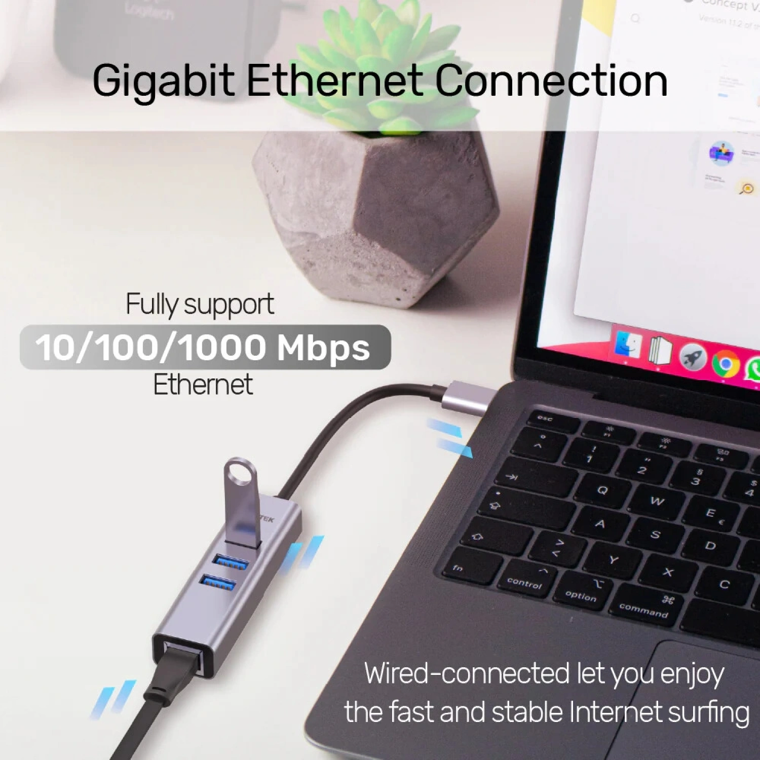 UNITEK 4-IN-1 ETHERNET HUB (Y-3088B)