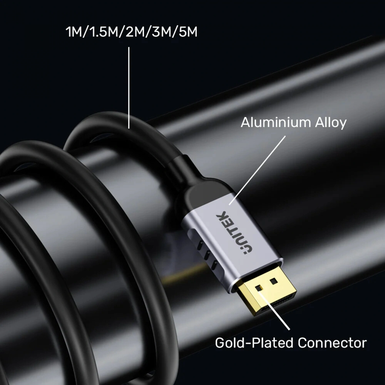 UNITEK 8K DISPLAYPORT 1.4 KABLO 1M (C1628GY01-1M)