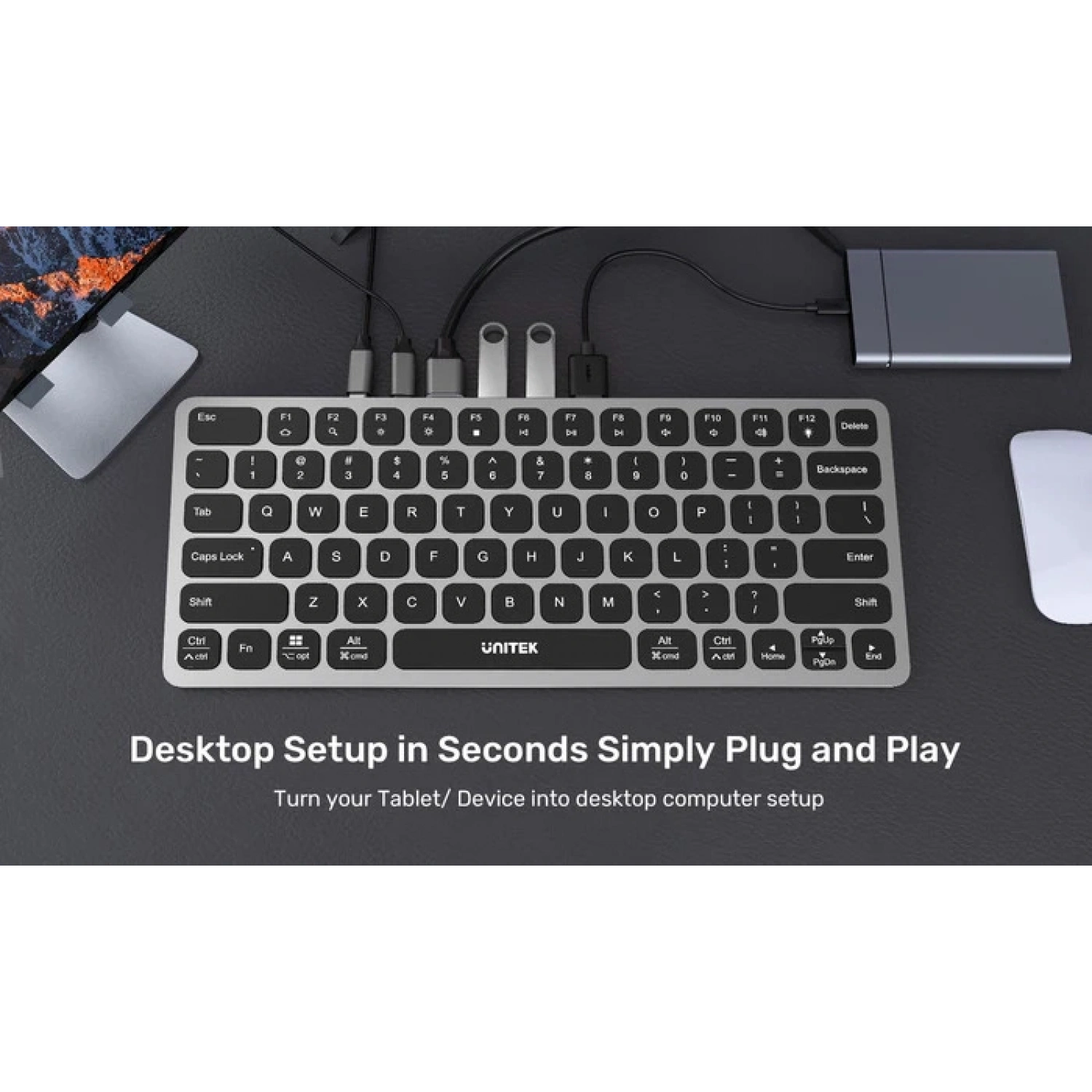 UNITEK 9-IN-1 USB-C HUB KLAVYE (D1092A)
