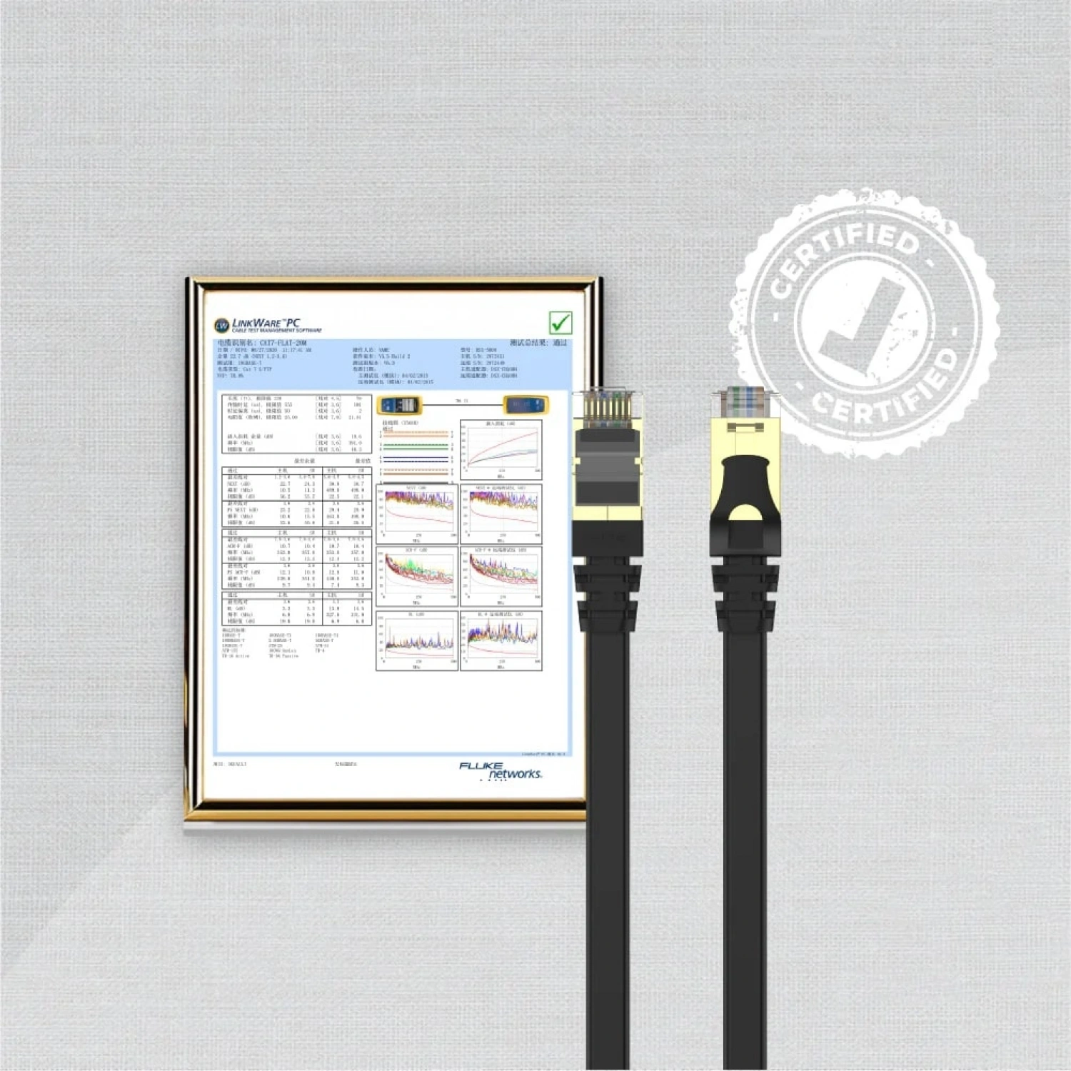 UNITEK CAT7 PATCH KABLO 20MT FLAT (C1897BK-20M)